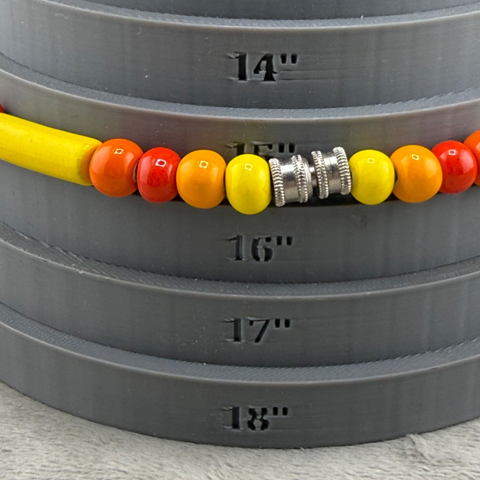 Vintage Flying Colors Necklace Ceramic Beaded Lightbulb 16”