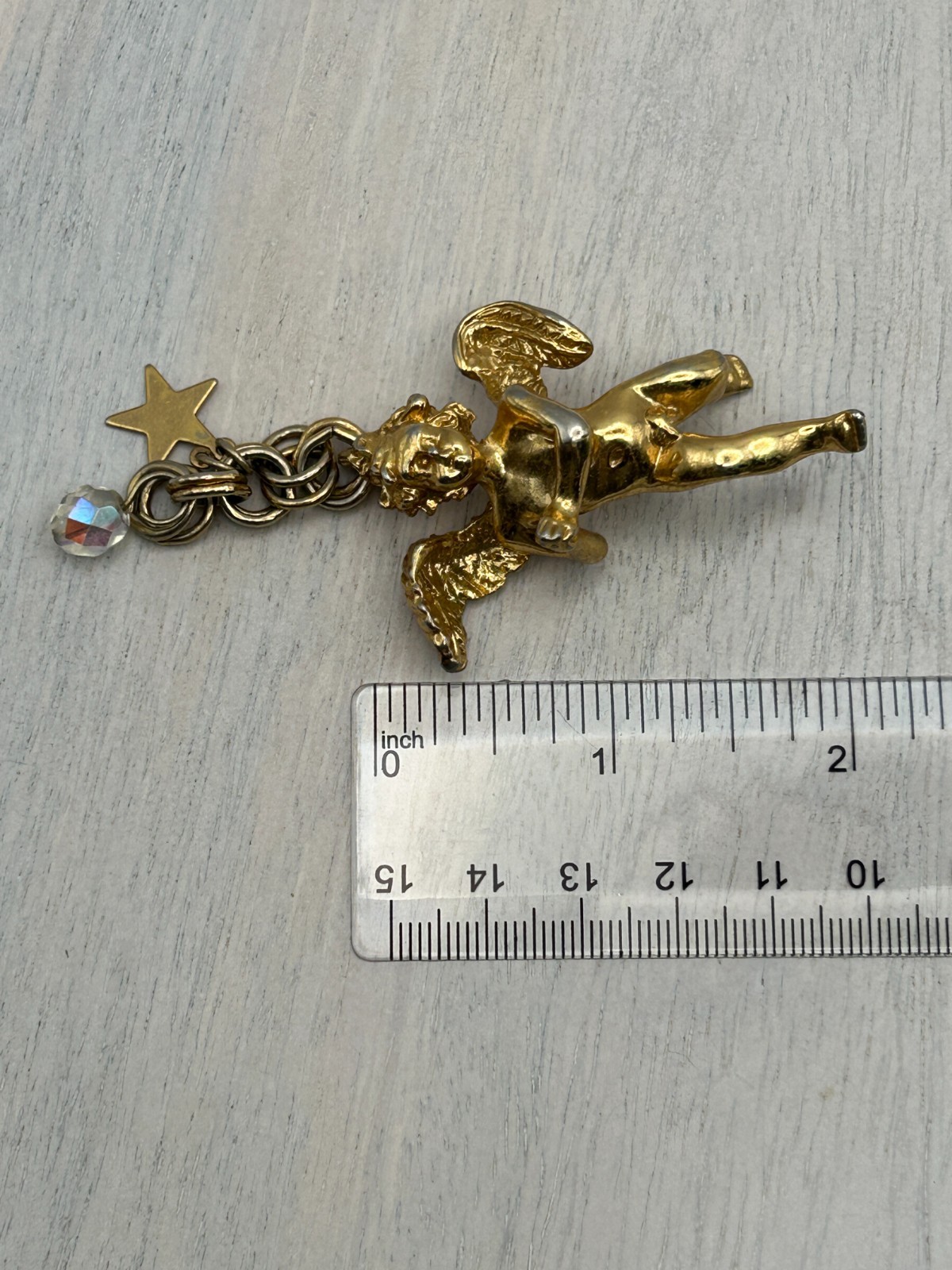 Vintage Guardian Angel Cherub Pendant