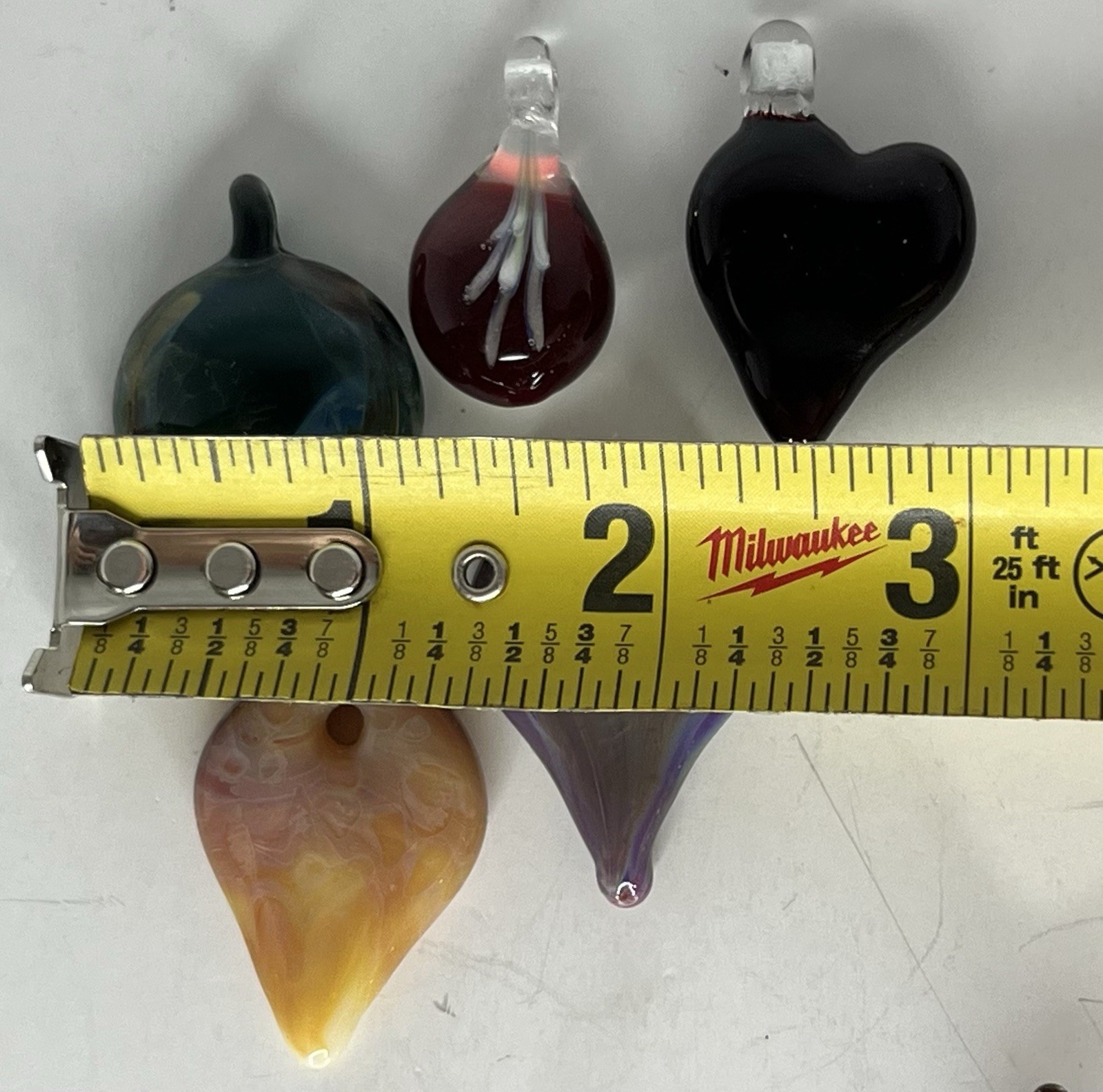 Lot Of 46 Artisan HandBlown Art Glass Flower Pendants Beads Murano Style In Case