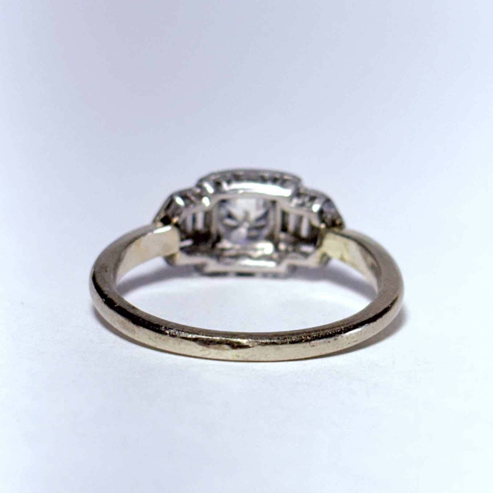 GG Certified 14K Gold 0.94ct Old European Diamond 0.22ctw Accents Sz 9 Ring 3.8g