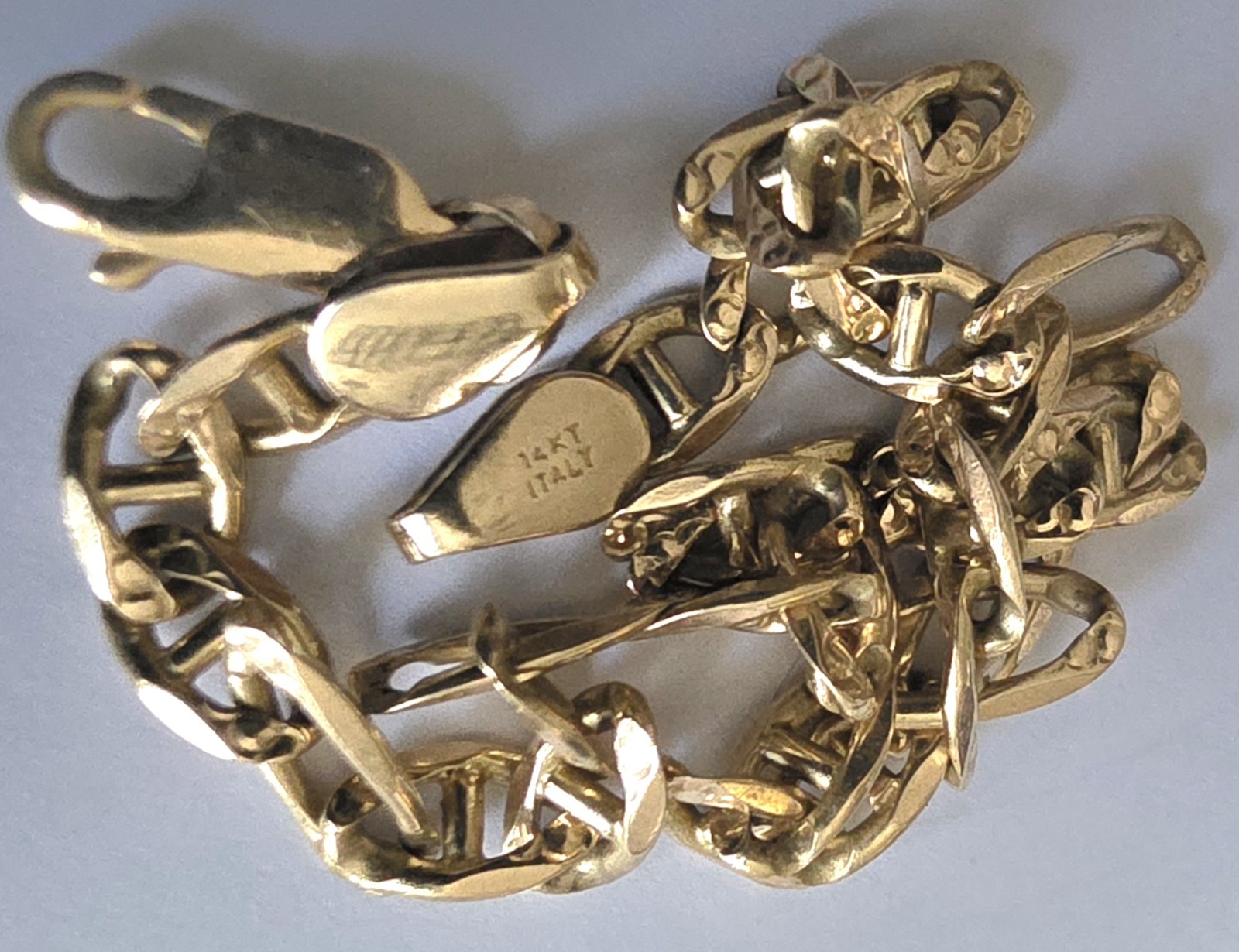 FIGARO Made In Italy 14k Yellow Gold, 7.25″L 4.59g