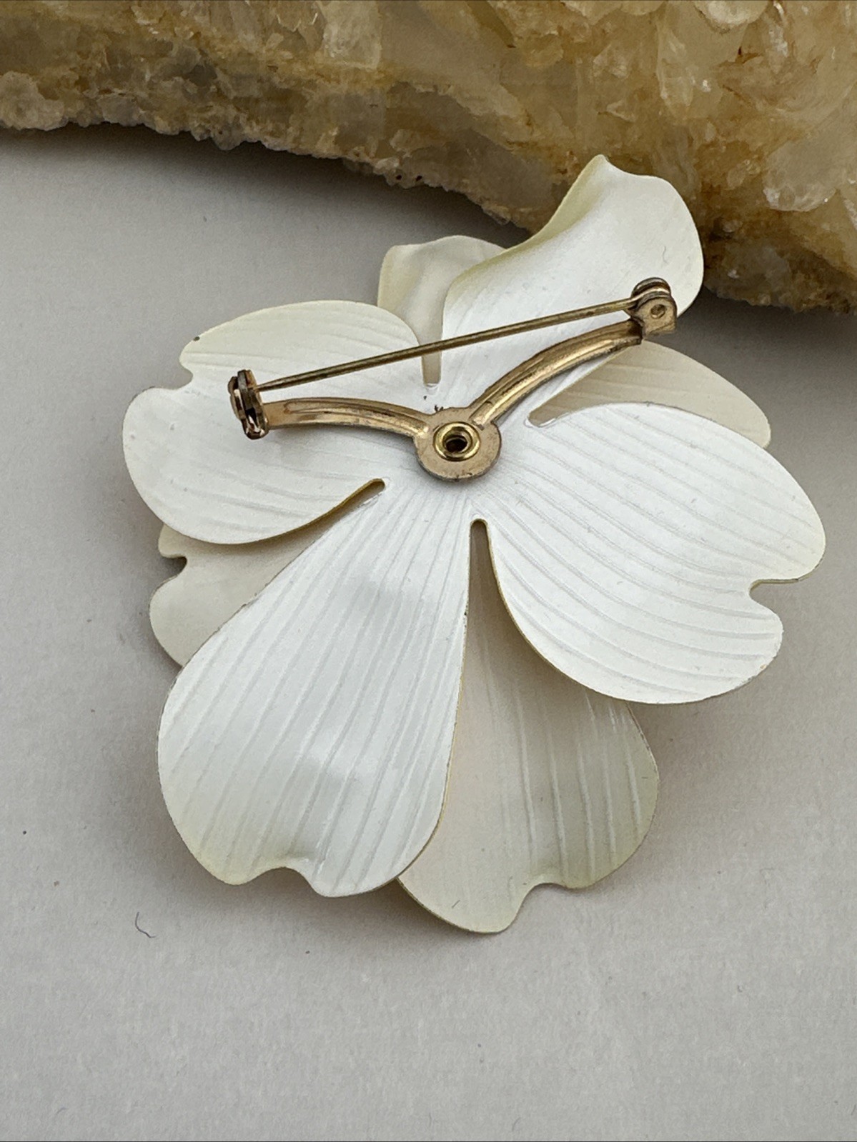 Vintage Lemon Yellow Lime Green Enamel Metal Brooch