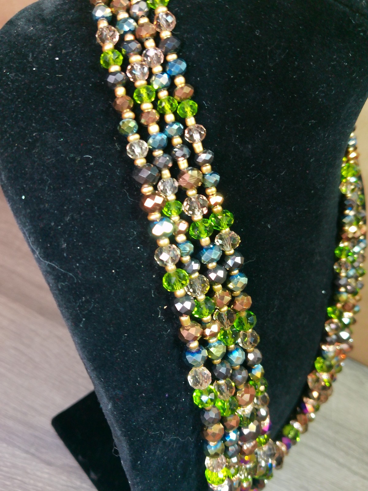 Beaded Necklace Hippie Bohemian Multi-Color Earth Tones
