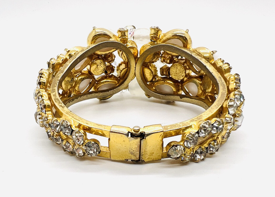 JULIANA Delizza & Elster 3pc Demi Parure Molded Glass Givre Rhinestone Cha Cha