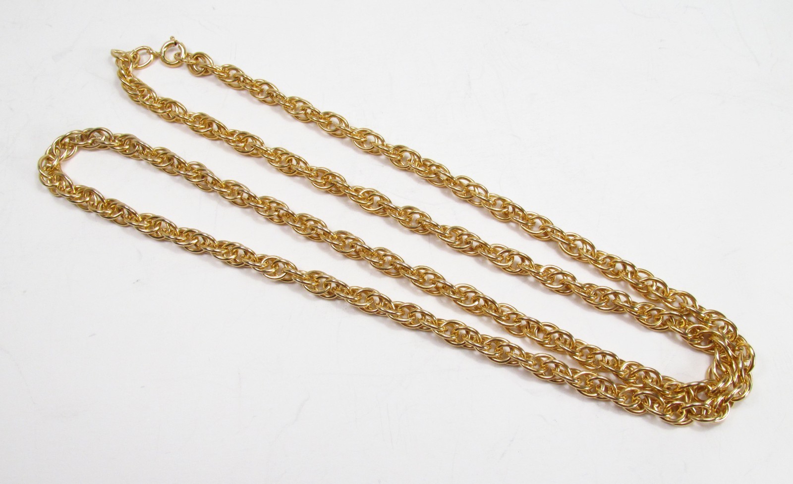Vintage American Jewelry Chain Co. USA 12K Gold Filled Oval Link Necklace 26.5″