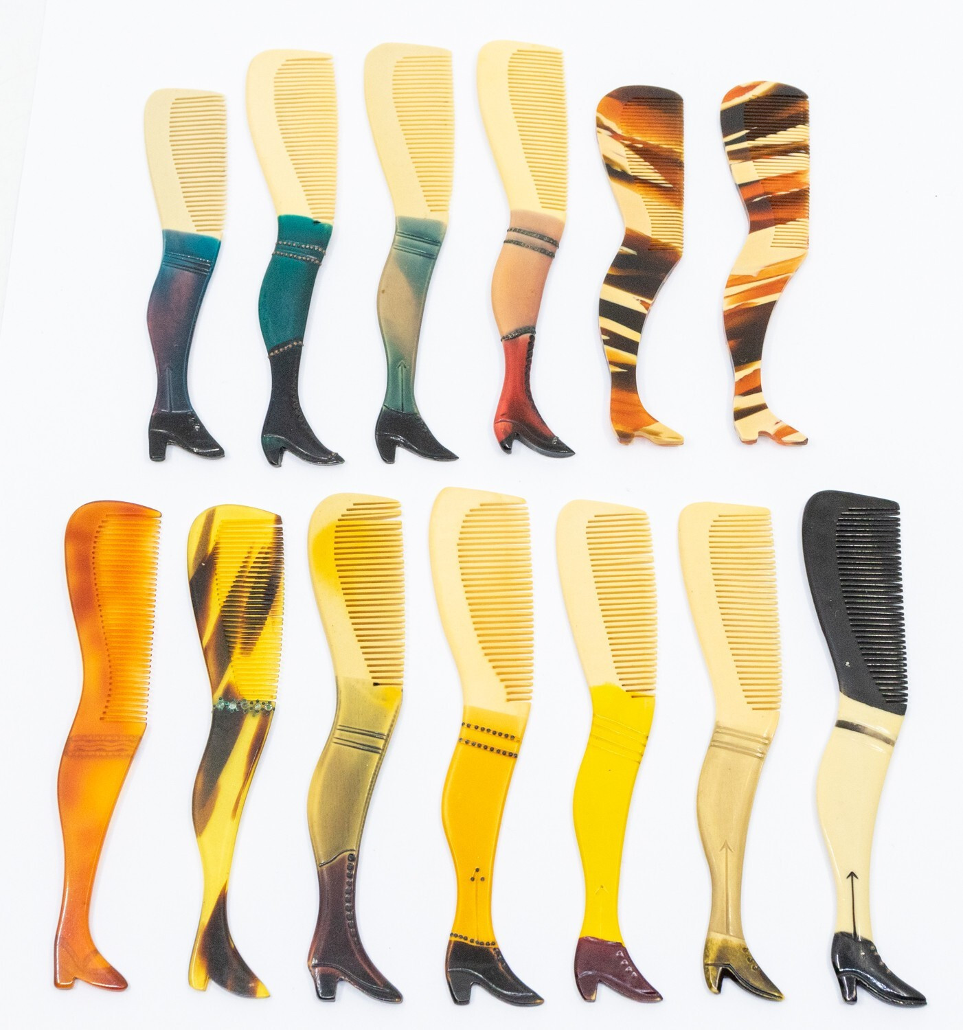 Two early 20th century novelty ombs boot or leg (AAG) – – – NO US IMPORT FEES