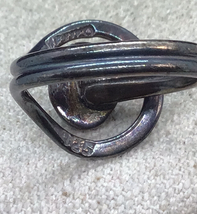 Vintage Sterling Silver 925 Blue Beryl Cab Stone Ring Sz 9.25 LL979