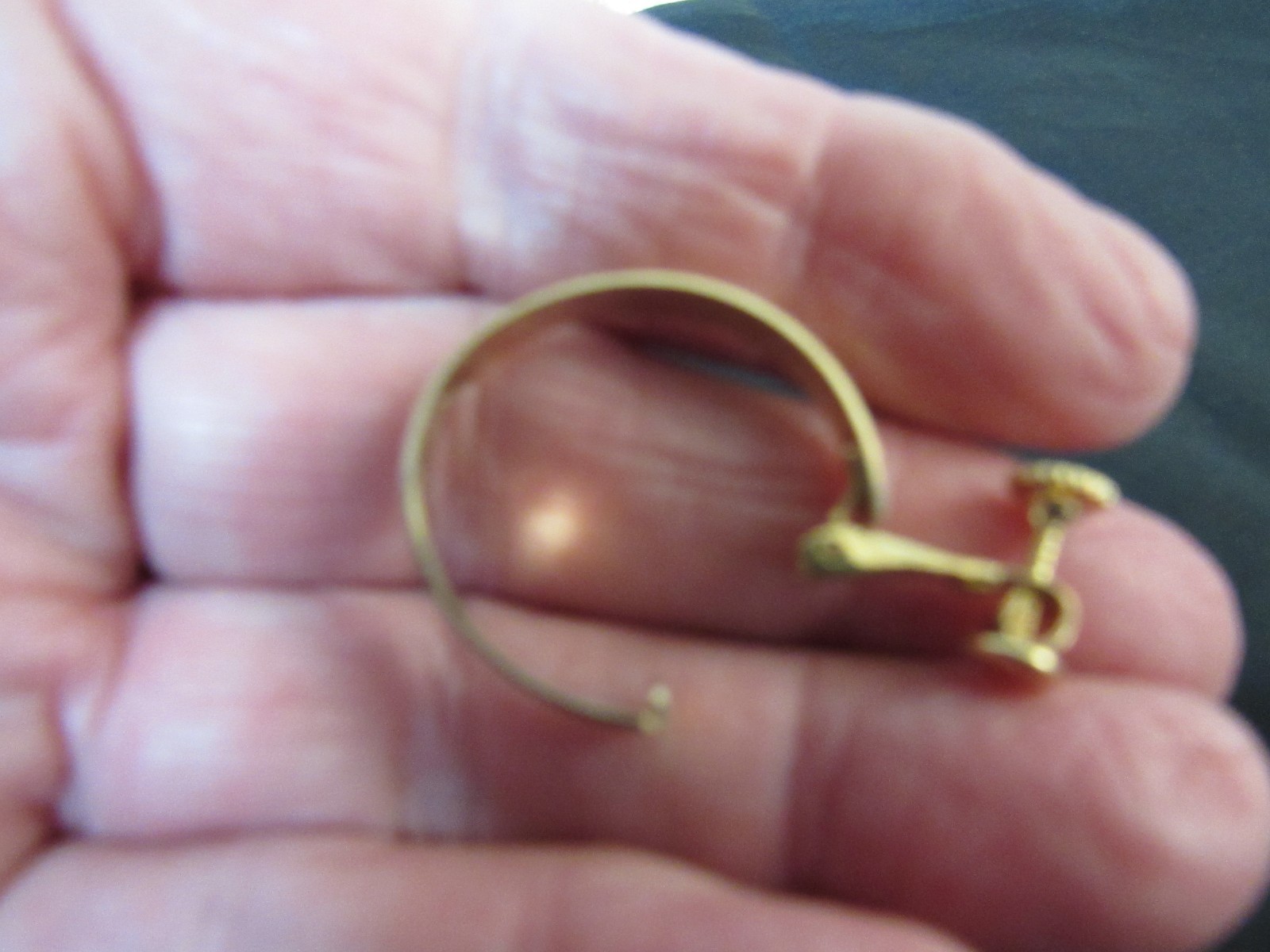 Vintage Danecraft Sterling Gold Plated Adjustable Clip on Earrings / Patent Date