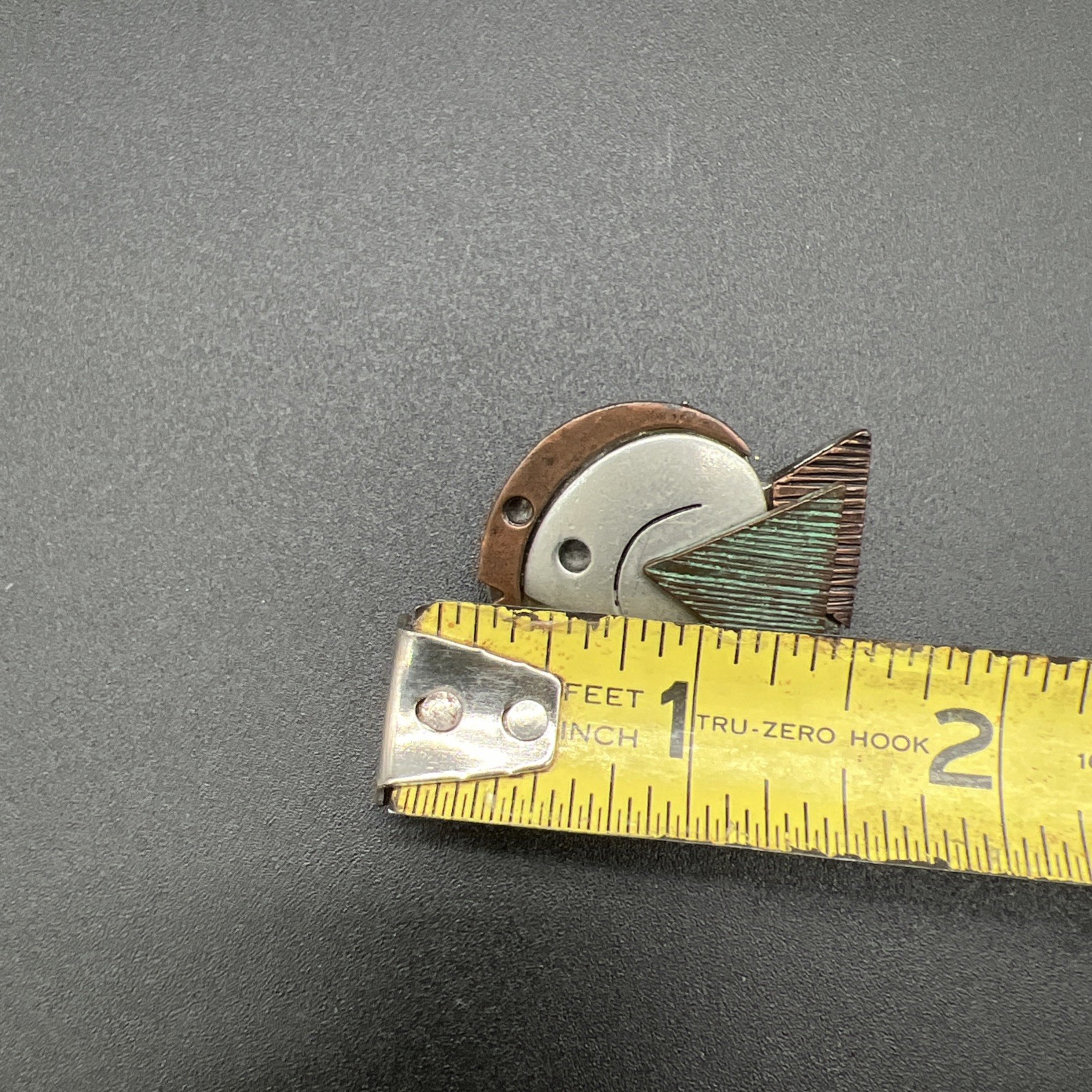VTG Liz Claiborne LCI Mixed Metal Mother Earth Fish Brooch Pin Lot Of 2
