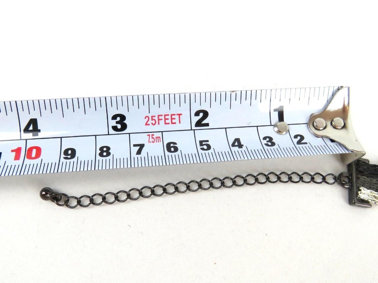 Multi Strand Dark Metal Chain Necklace Black and Silver Tone Fashion Jewelry