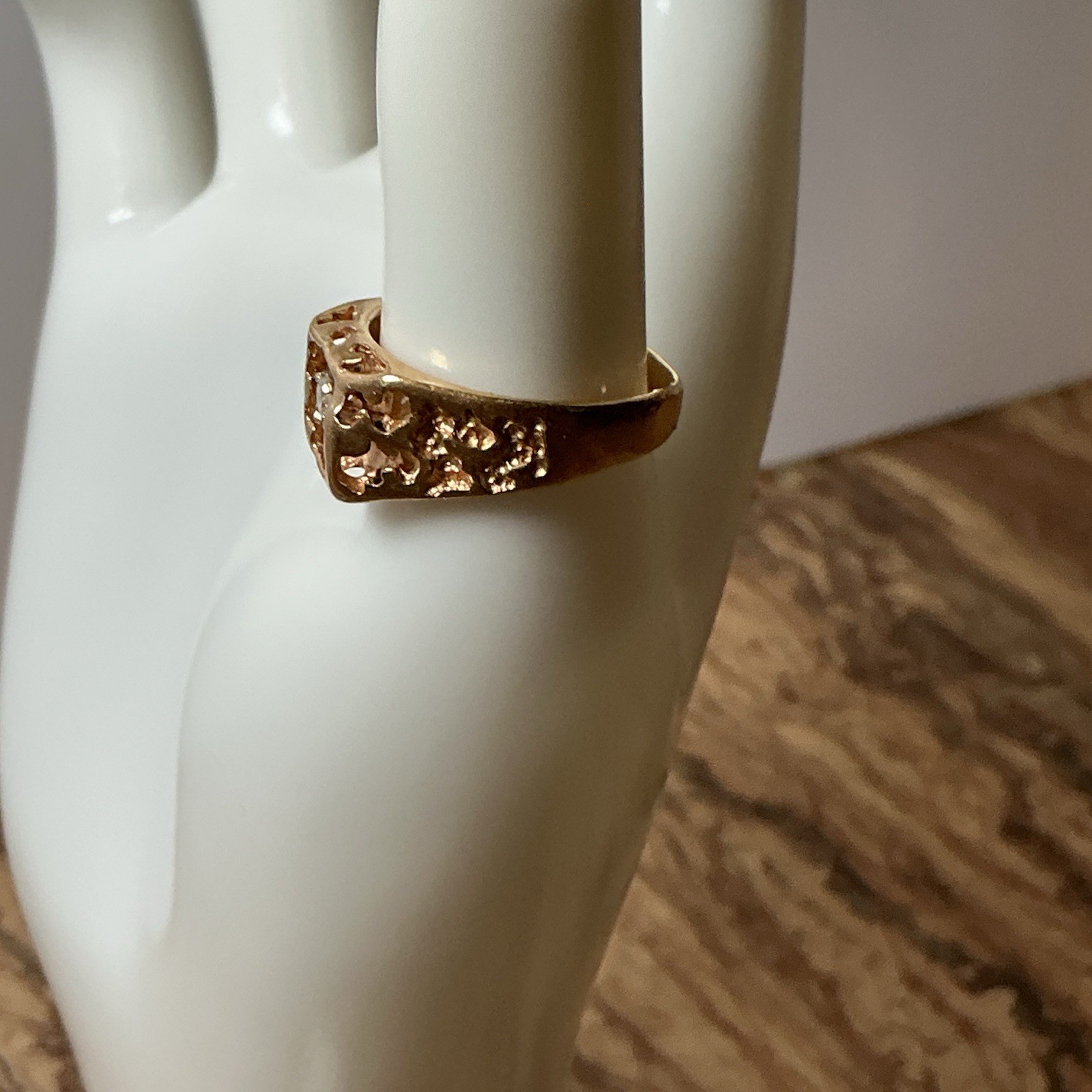 Men’s Vintage 14K Yellow Gold Diamond Solitaire Ring 0.35 CT 5.1g Size 8 RPD