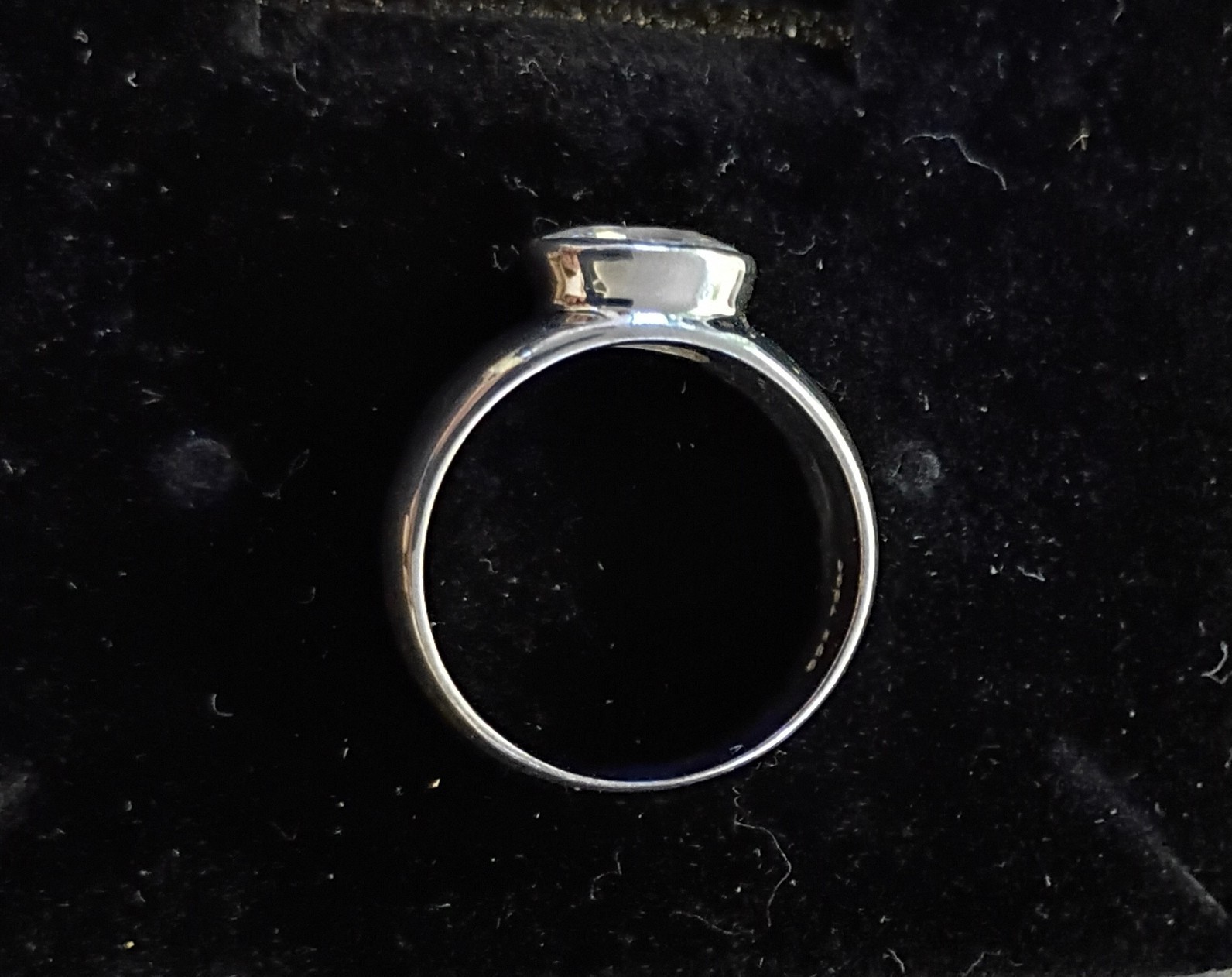 Vtg Rare Oval Diamond Simulant CZ Solitaire Ring sz 7 925 Sterling 4g Exc Cond!