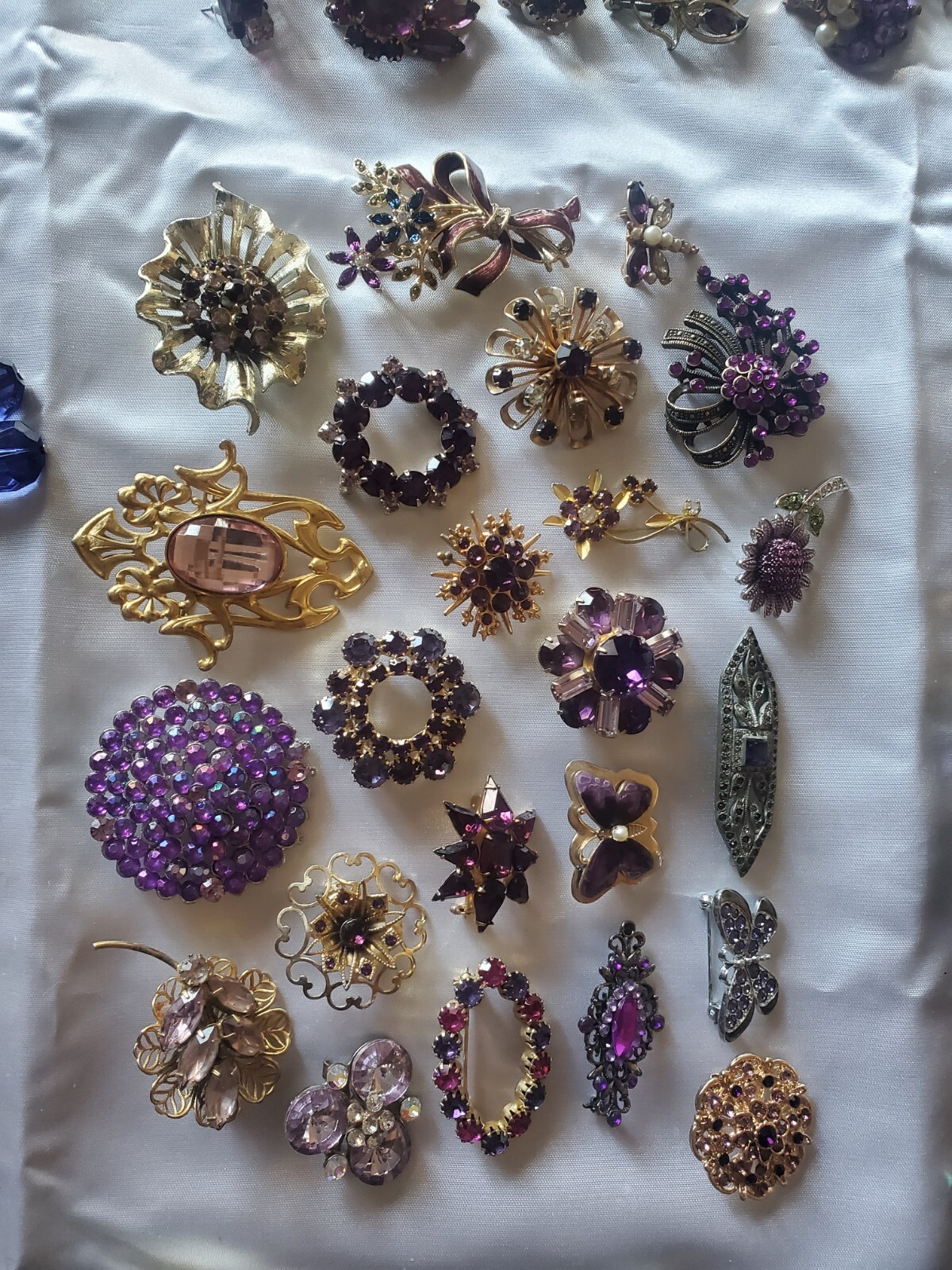 Large PURPLE 140 + PC Vintage Jewelry Lot Collection
