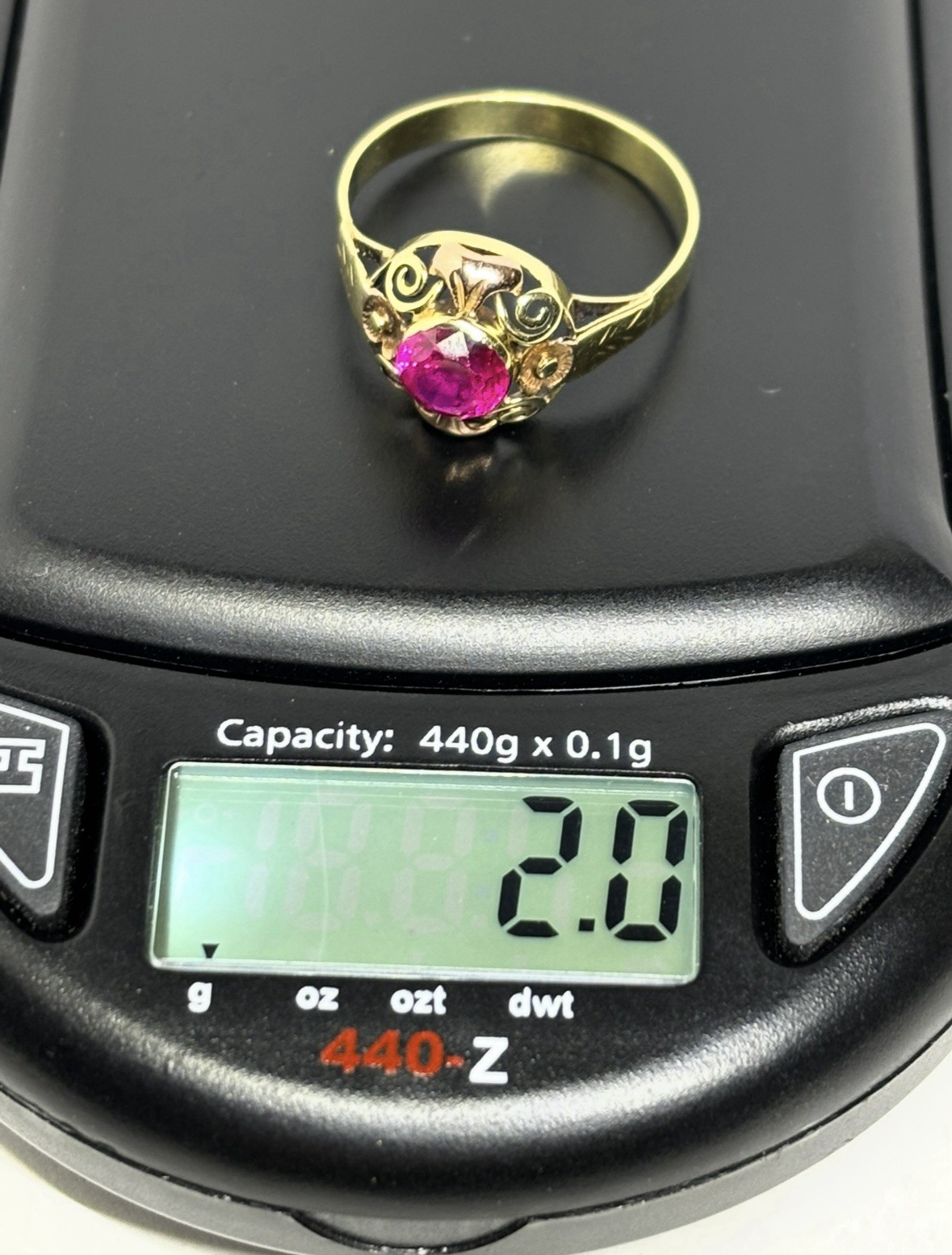 Vintage 14k Gold Ruby Ring Size 7.5 Please See All Pictures & Read Description