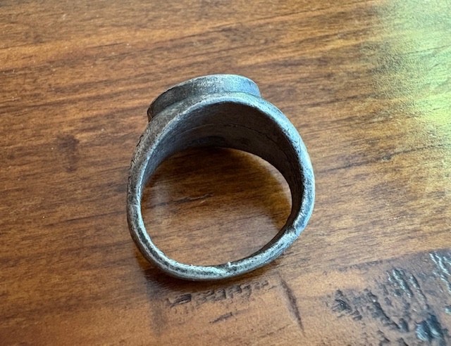VTG Signet Bikers Ring Peace Sign Pewter? Hallmark Within 60’s 70’s * See Notes