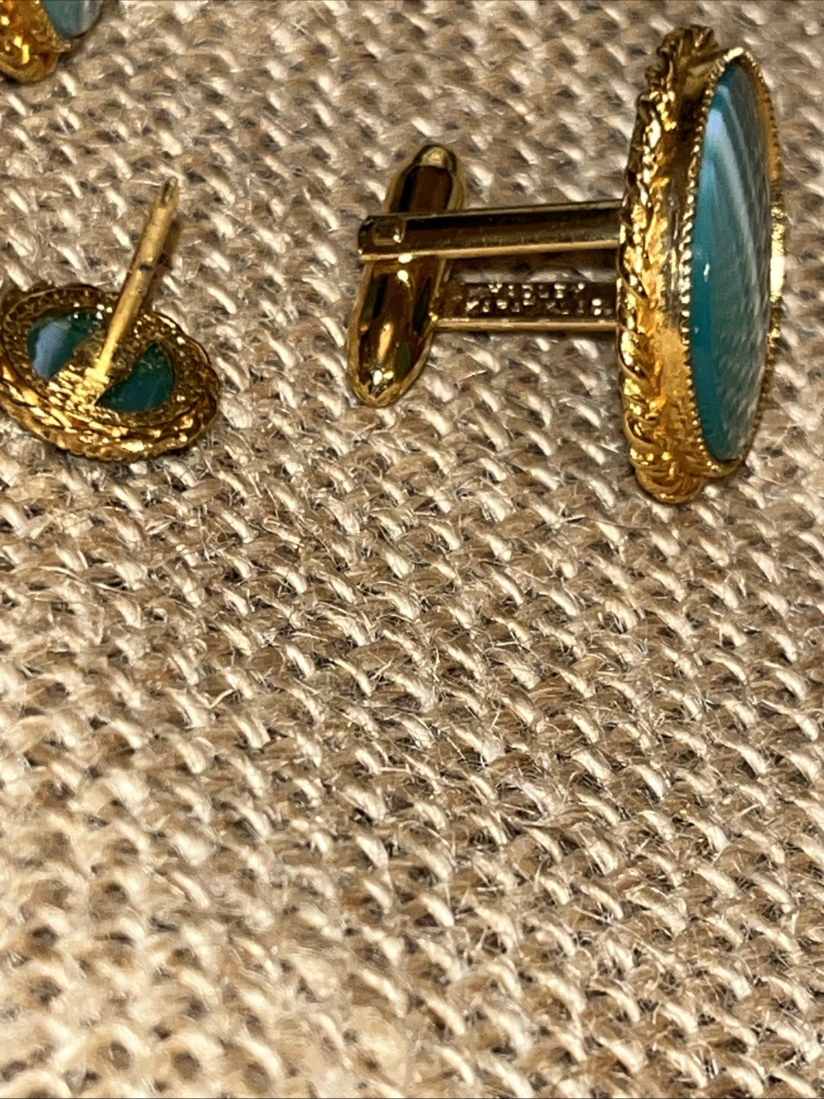 HADLEY Andrea Bouchard Collection Cufflinks & Tie Tack Set VINTAGE