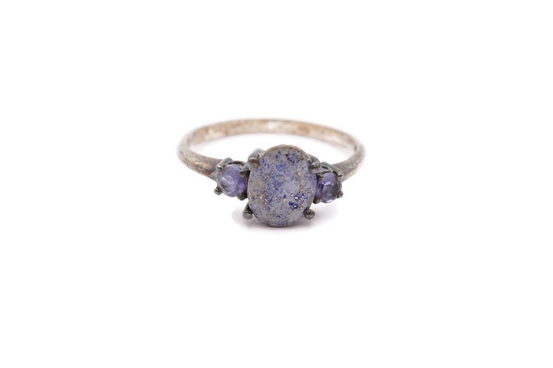 Vintage Sterling Silver 925 Iolite Ring Size 7