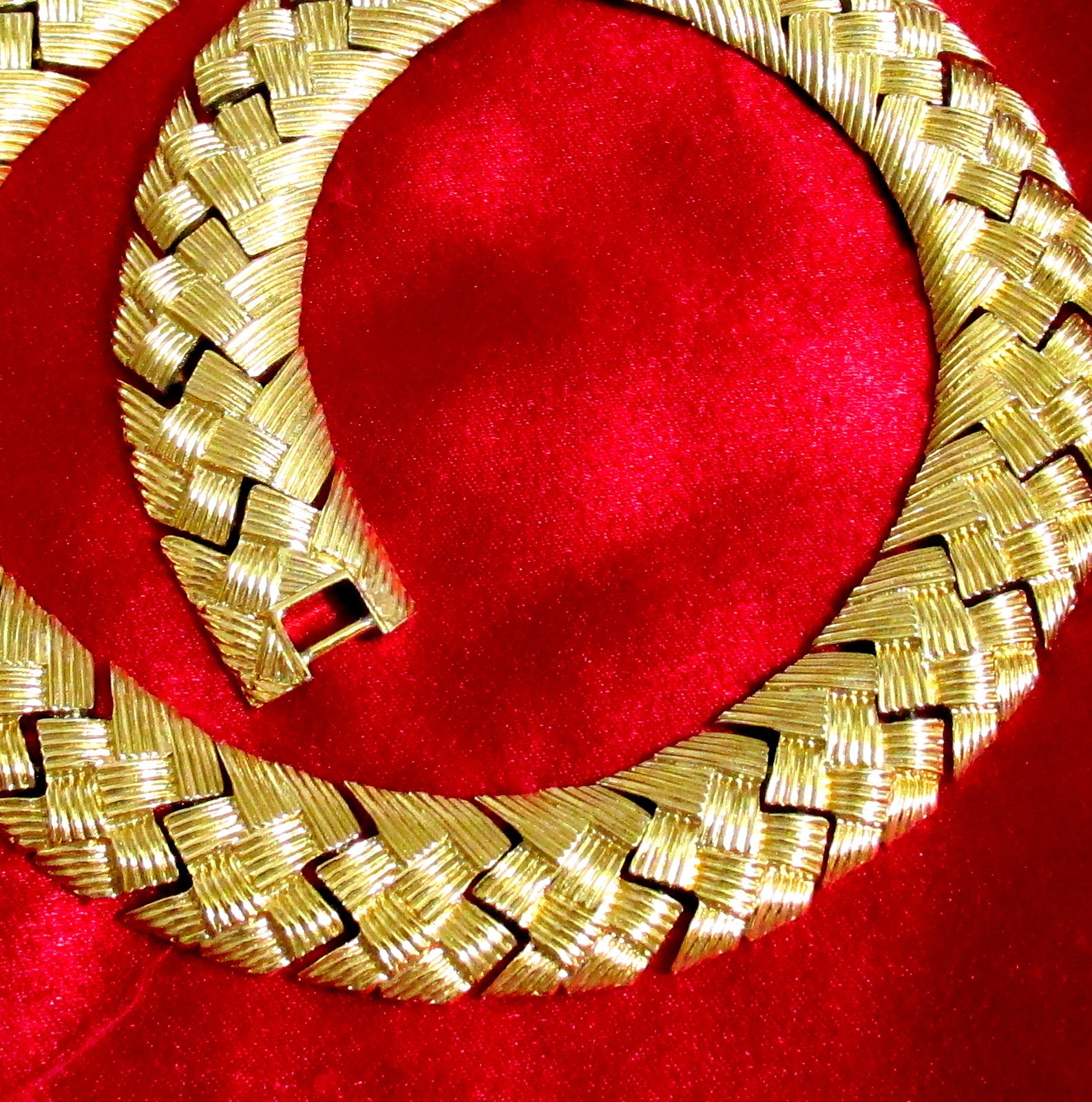 VTG NAPIER GP BRAIDED WOVEN CHAIN 16″ NECKLACE ELEGANT CLASSIC EXC