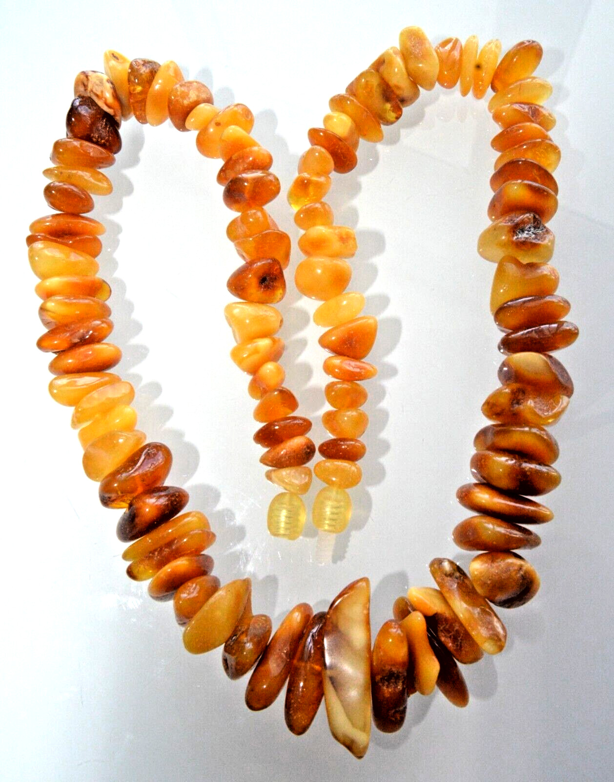 ✅49cm = 44gr RUSSIAN SOVIET BALTIC AMBER BEAD NECKLACE 琥珀 BRACELET STONE PENDANT