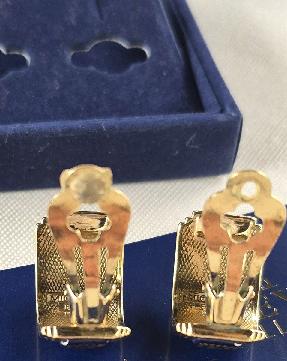Rare Vintage Maritime 24k Gold Plated Frey Wille Clip Earrings