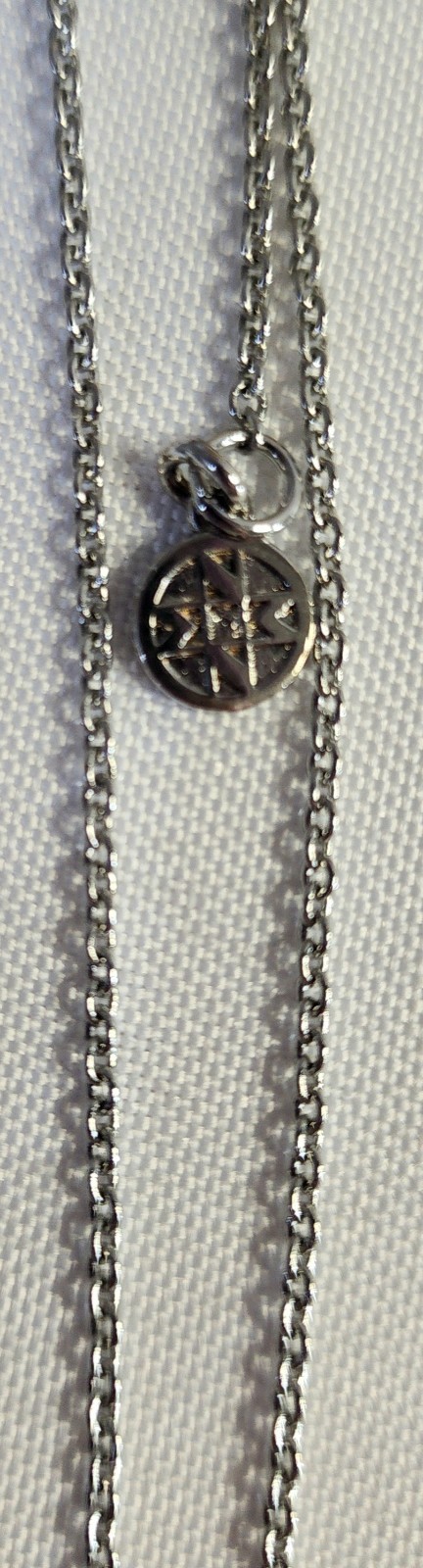 Vintage Silver-Tone Pendant Necklace Oval Cut Blue Stone