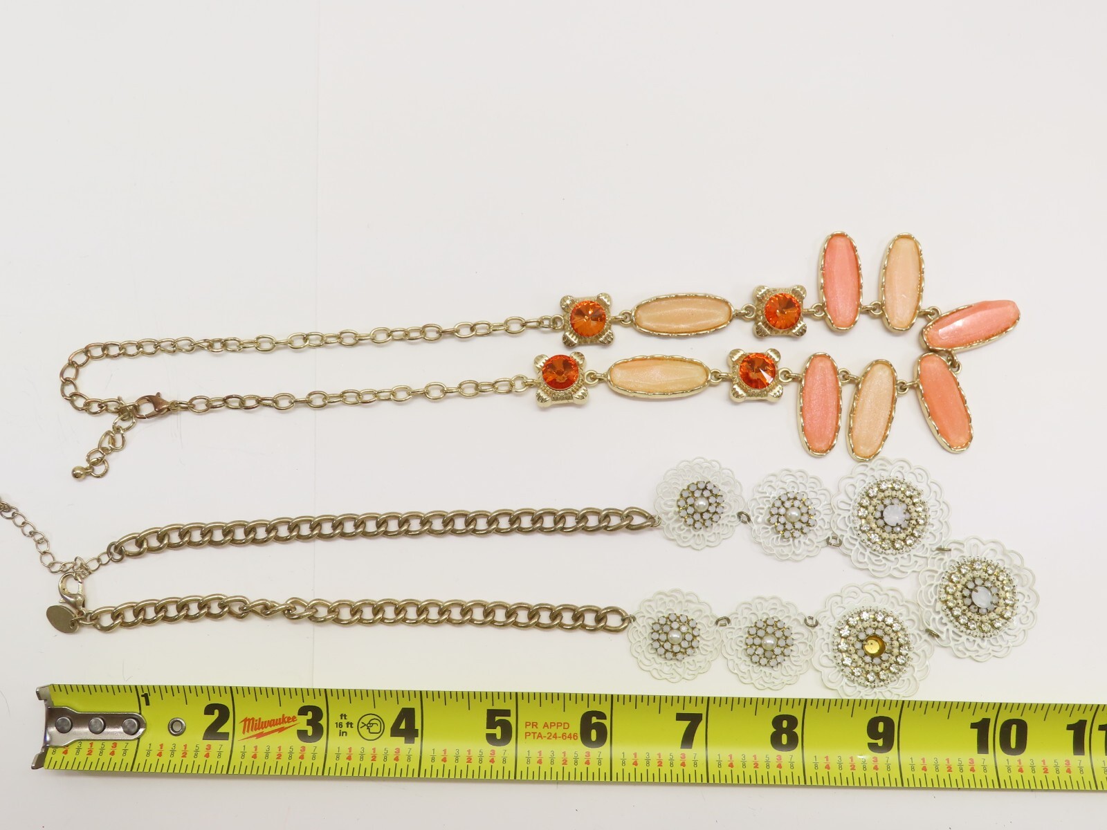 Fashion Modern Necklace Lot Rhinestones A few Missing Stones D2105