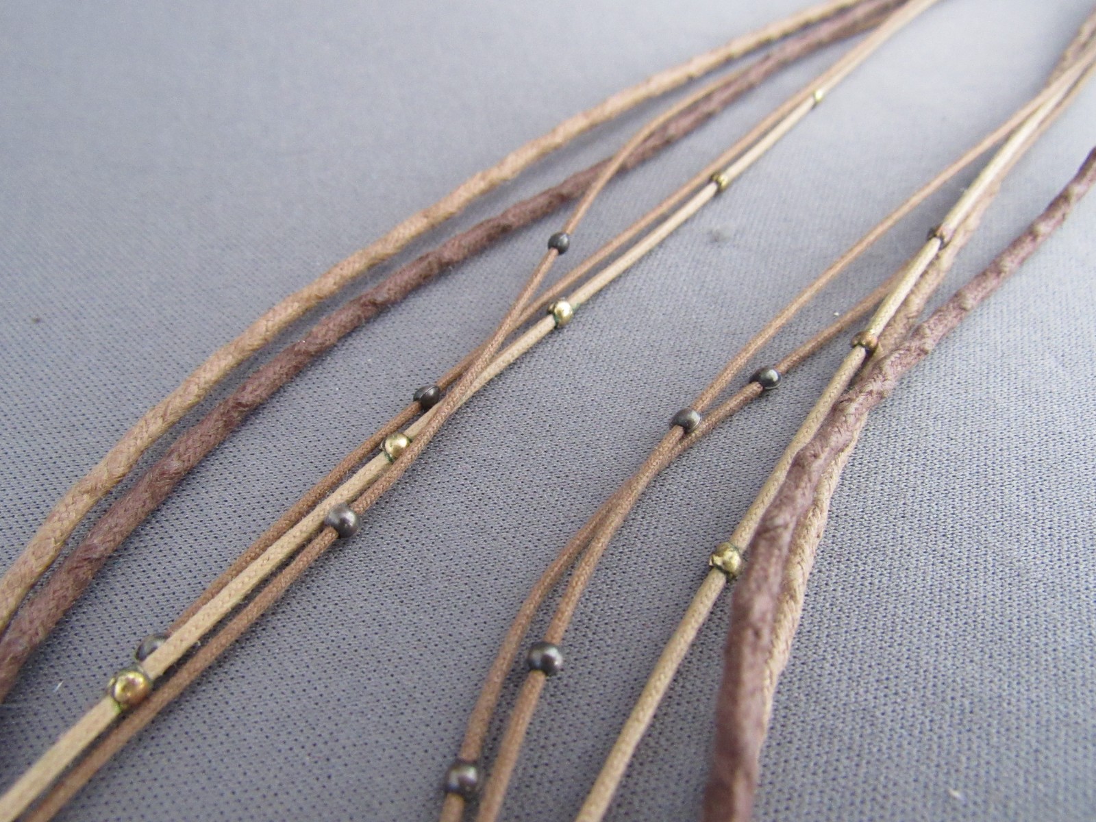VINTAGE SILPADA HAMMERED STERLING HEMP ROPE FLOATING HOWLITE PENDANT NECKLACE