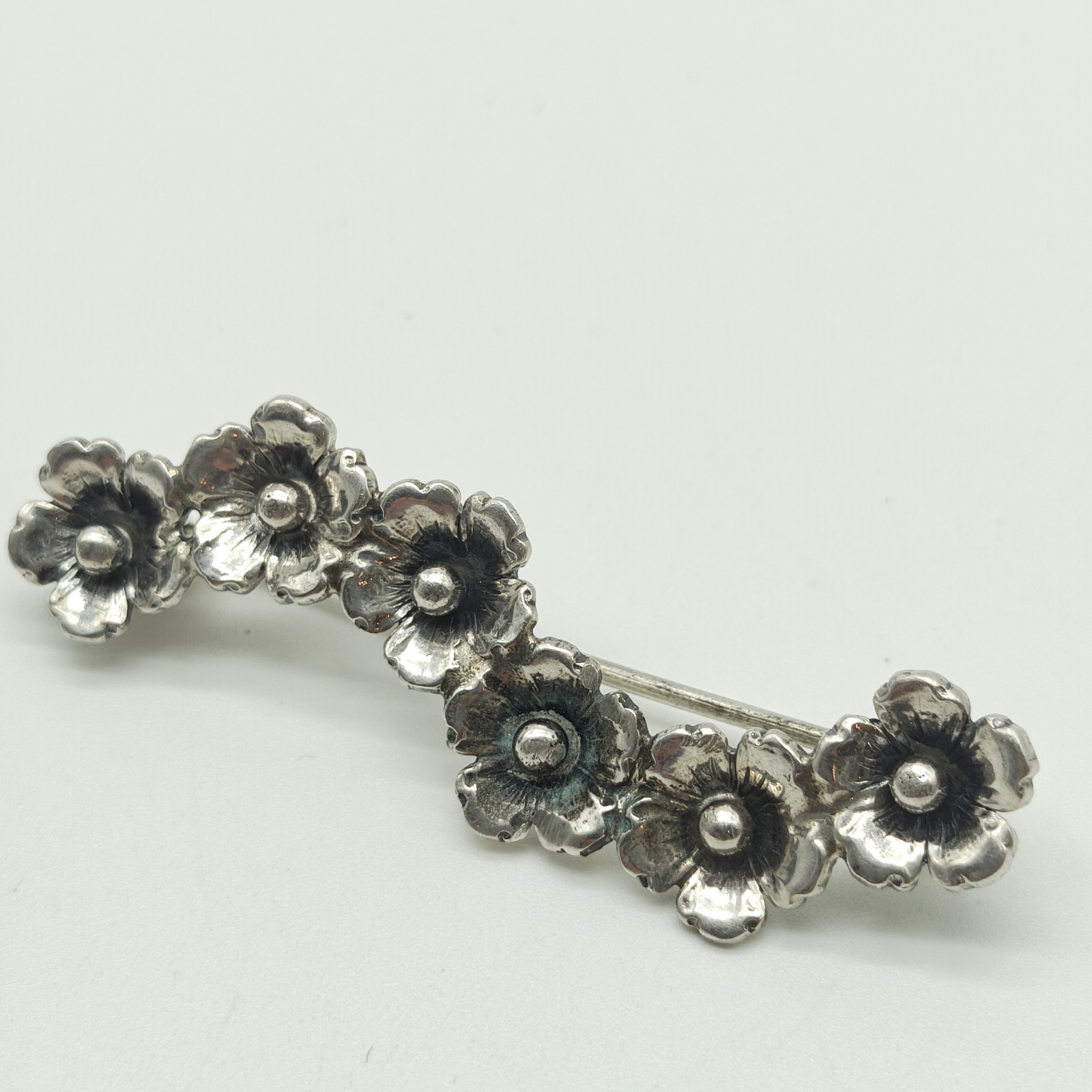 Niels Erik N E From Denmark Sterling Silver 925 Flower Bar Brooch Pin