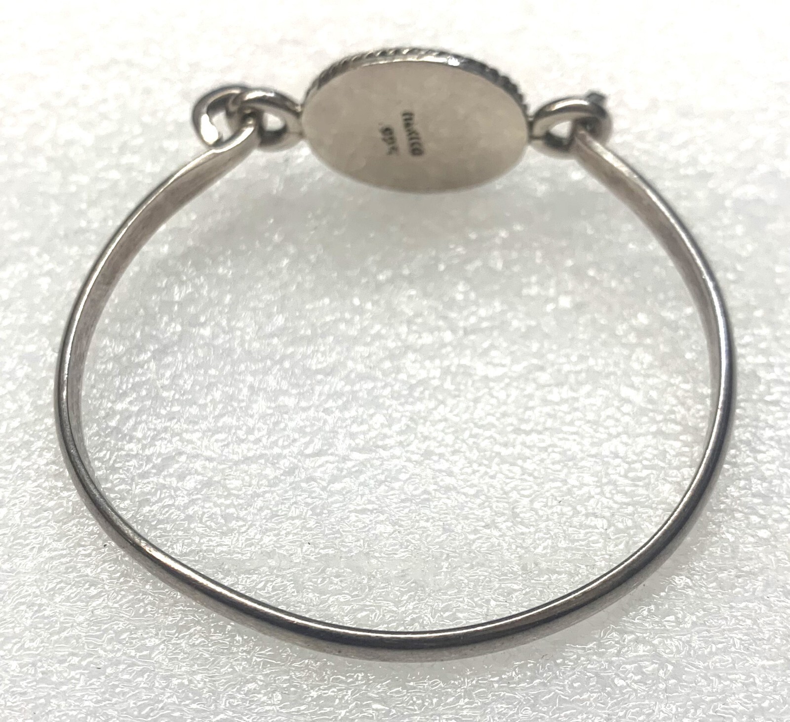 Onyx and Sterling Bracelet is 2 1/4″ Stone is 5/8 x 7/16″
