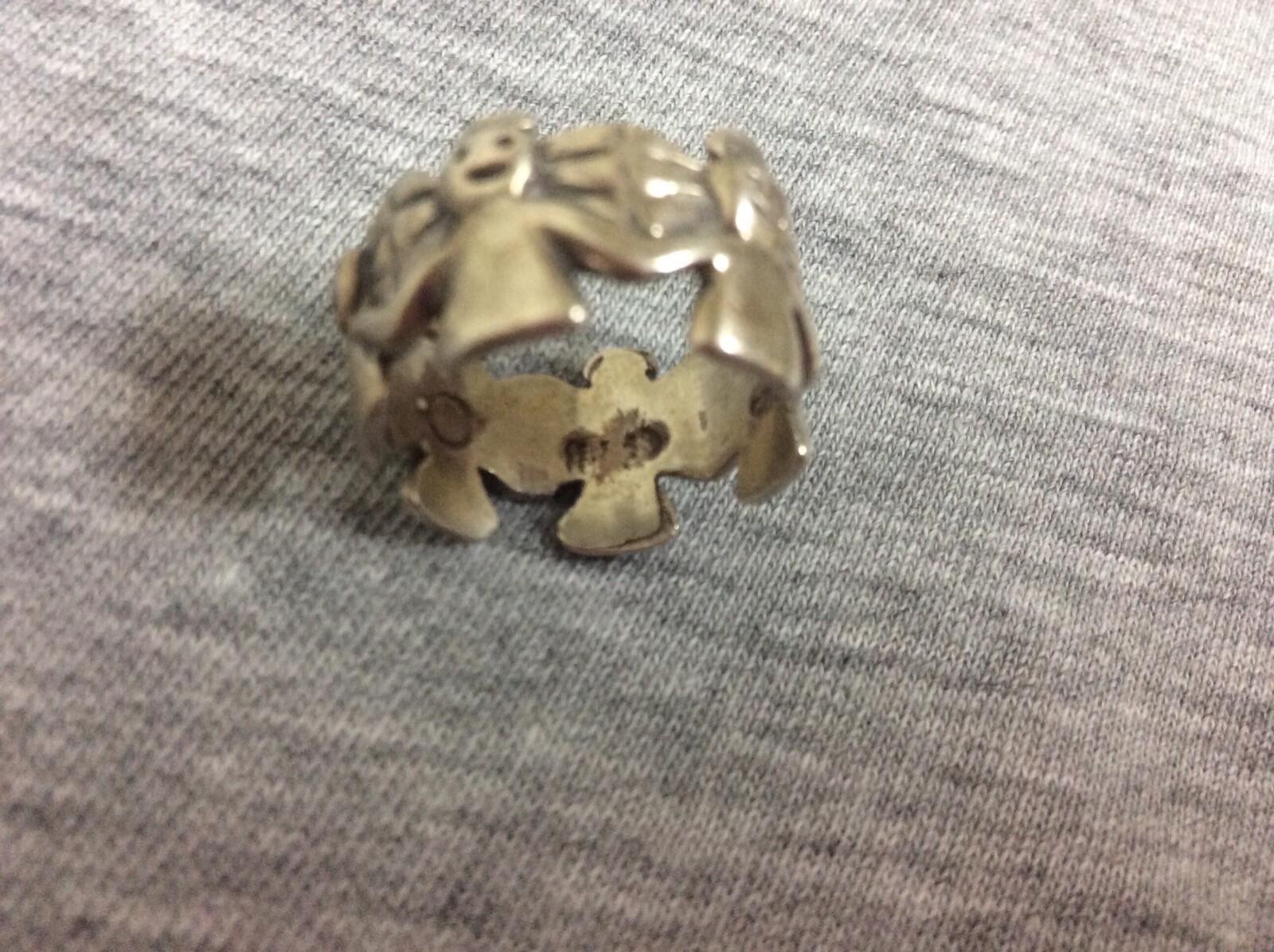 Sterling Guardian Angel Ring Size 6 HD
