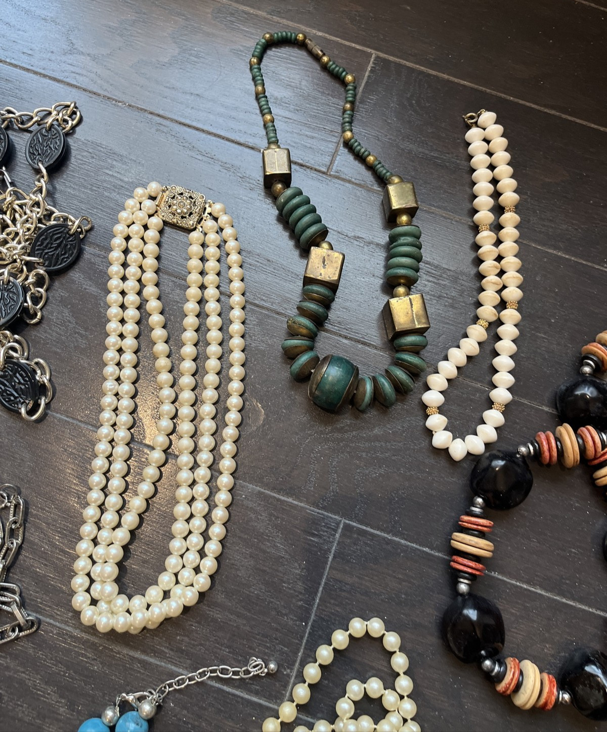 Vintage Necklace Costume Jewelry Lot of 16 , Chunky, Statement, Faux Pearls etc
