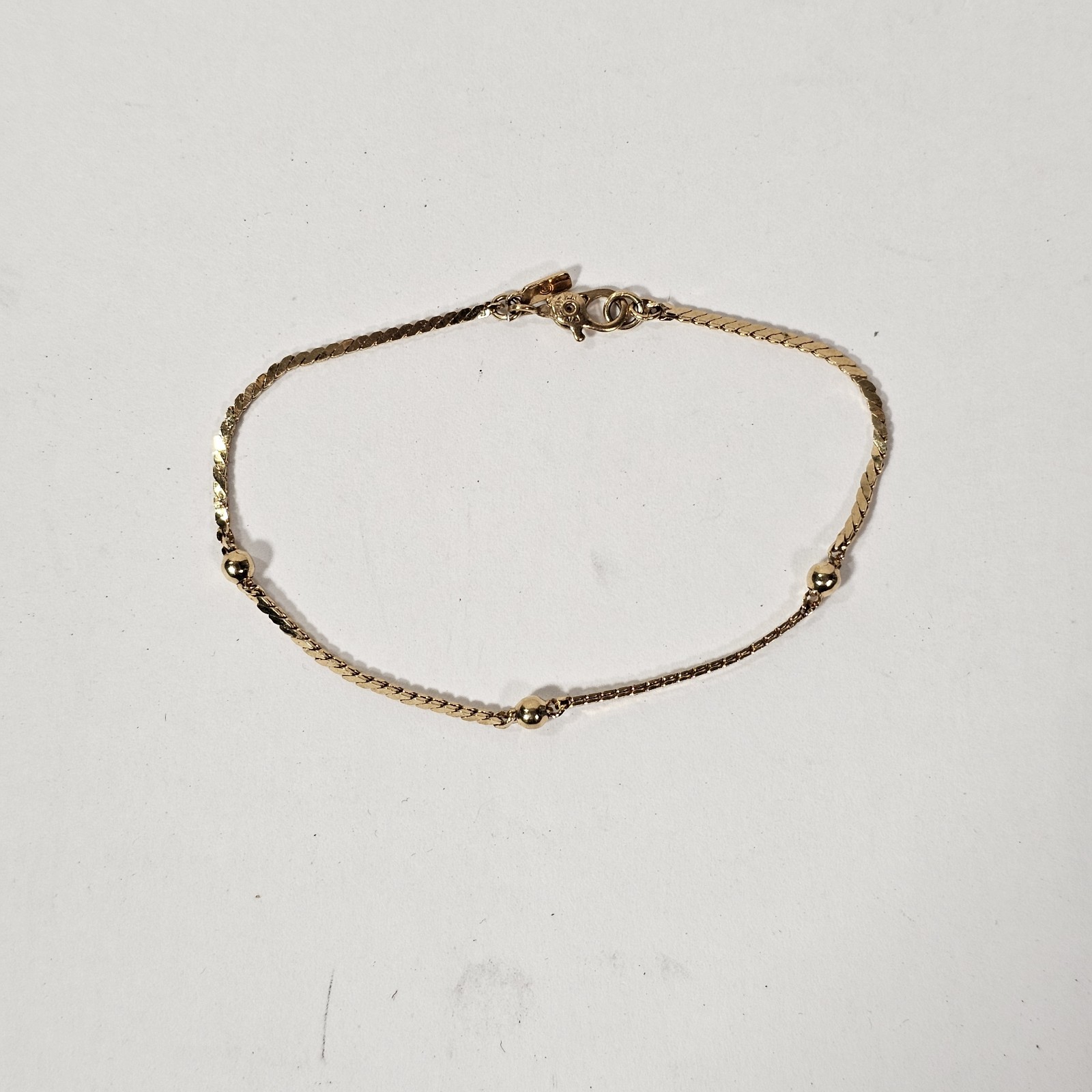 Vtg Monet Gold Tone Sister Clasp Chain Bracelet 6.5″ Long Signed