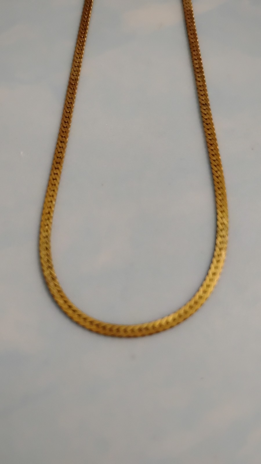 Vtg Signed Monet Chain Necklace & Double Link Bracelet Set Gold Tone