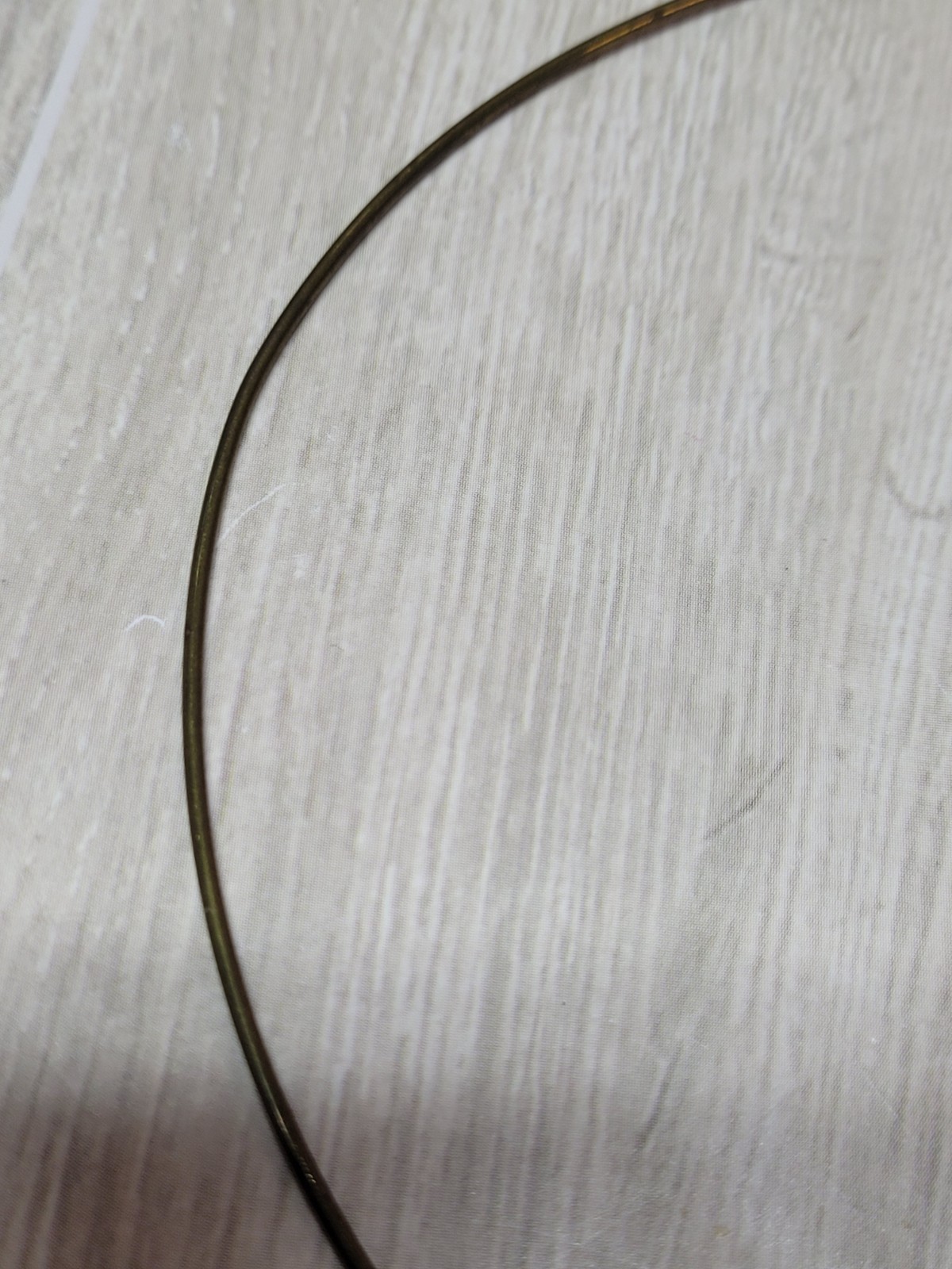 Vintage Art Nouveau Style Brass Choker Necklace Swirl Pendant Boho