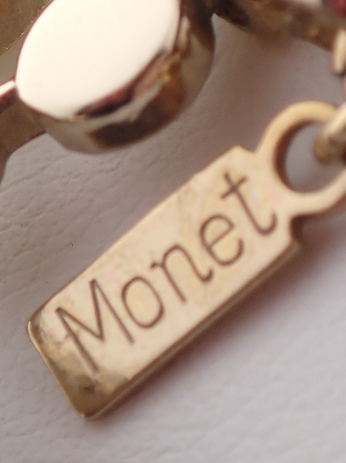 VTG Rare Monet 1954 Portico Starburst Mini Disk Triangle Necklace Bracelet Set