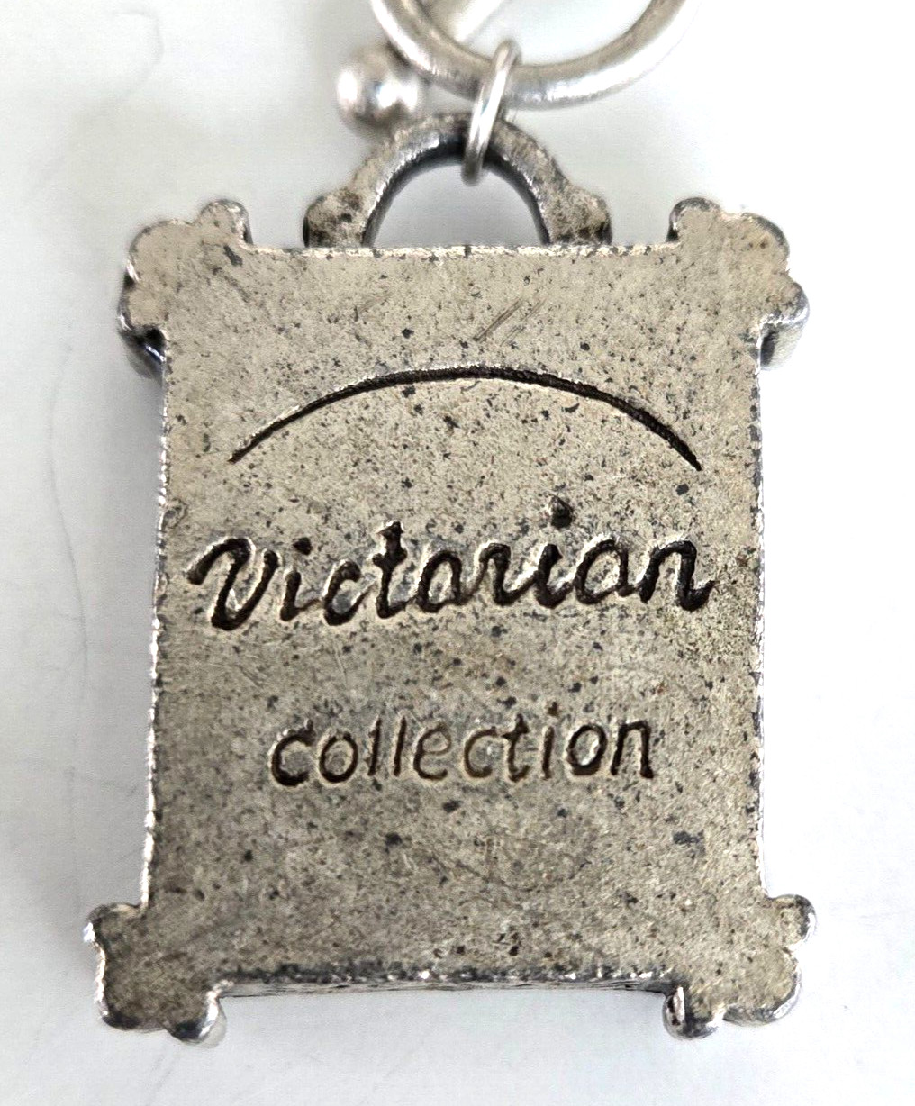 Vintage Victorian Collection Paris Pendant Silver Tone Chain Necklace 16″