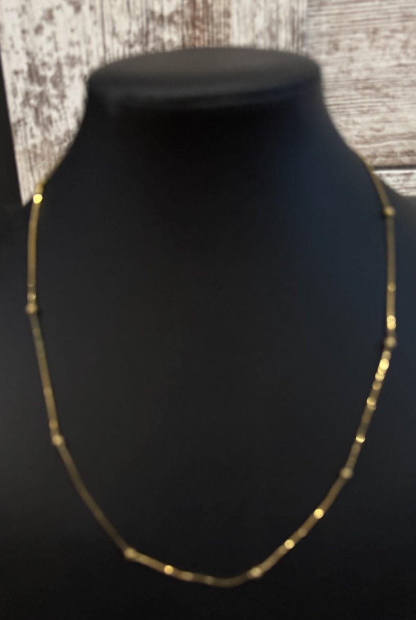 Vintage Monet Goldtone Thin Delicate 18”L Chain Necklace