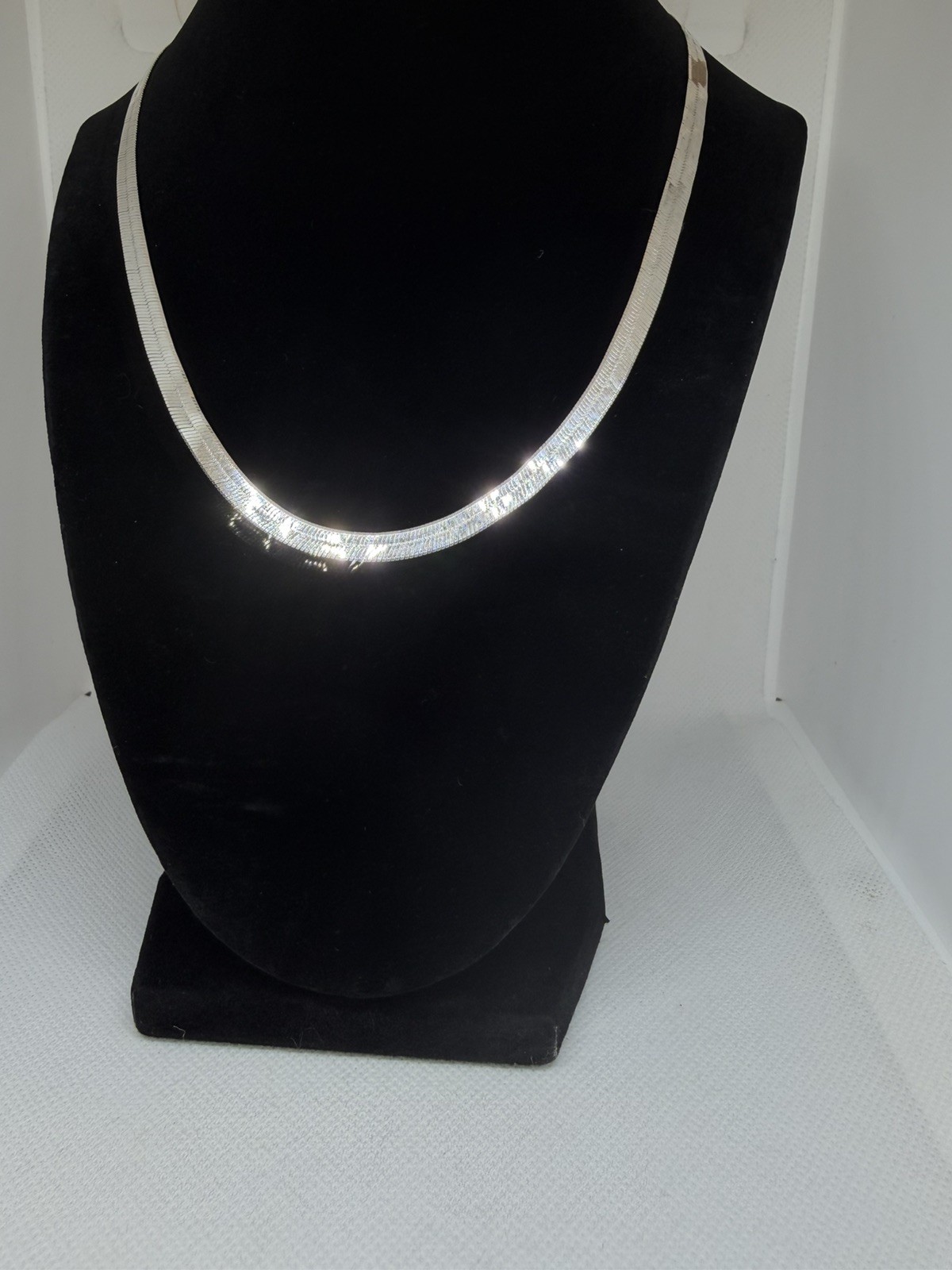 Vintage Italian Milor Herringbone 18″ 925 Silver Chain Necklace, 5.3mm, 12.33g