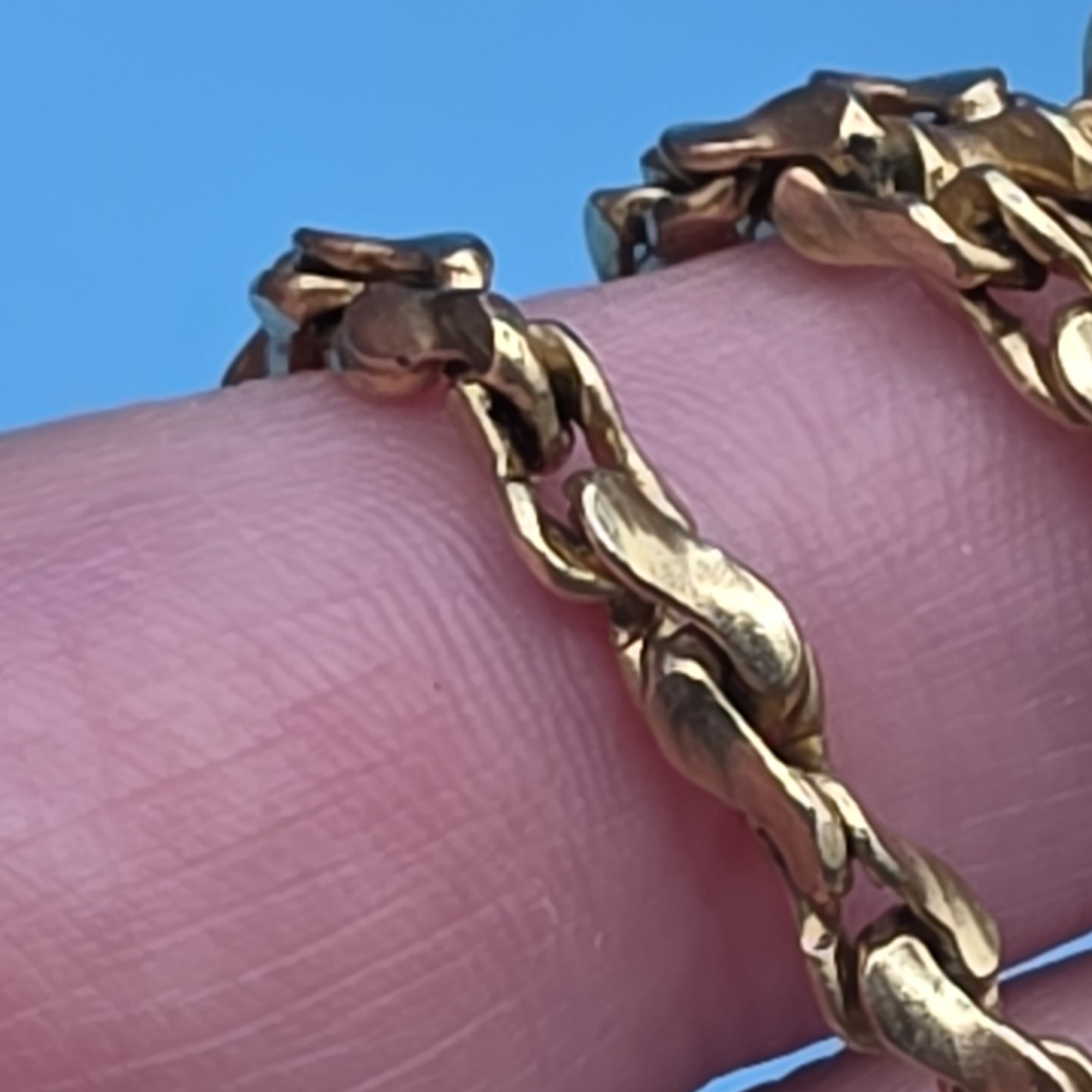 Vintage 9k Gold Chain Necklace W/ 12K GF Clasp
