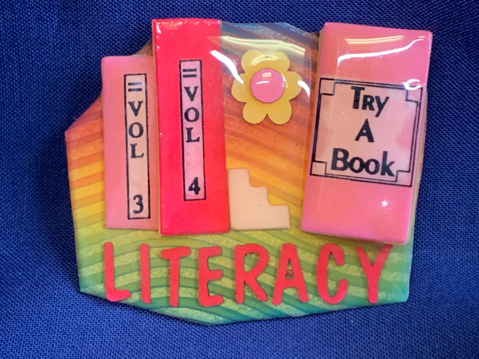 Vtg Book Pins by Lucinda Brooch Lot House Artisan Safety Lock Clasps