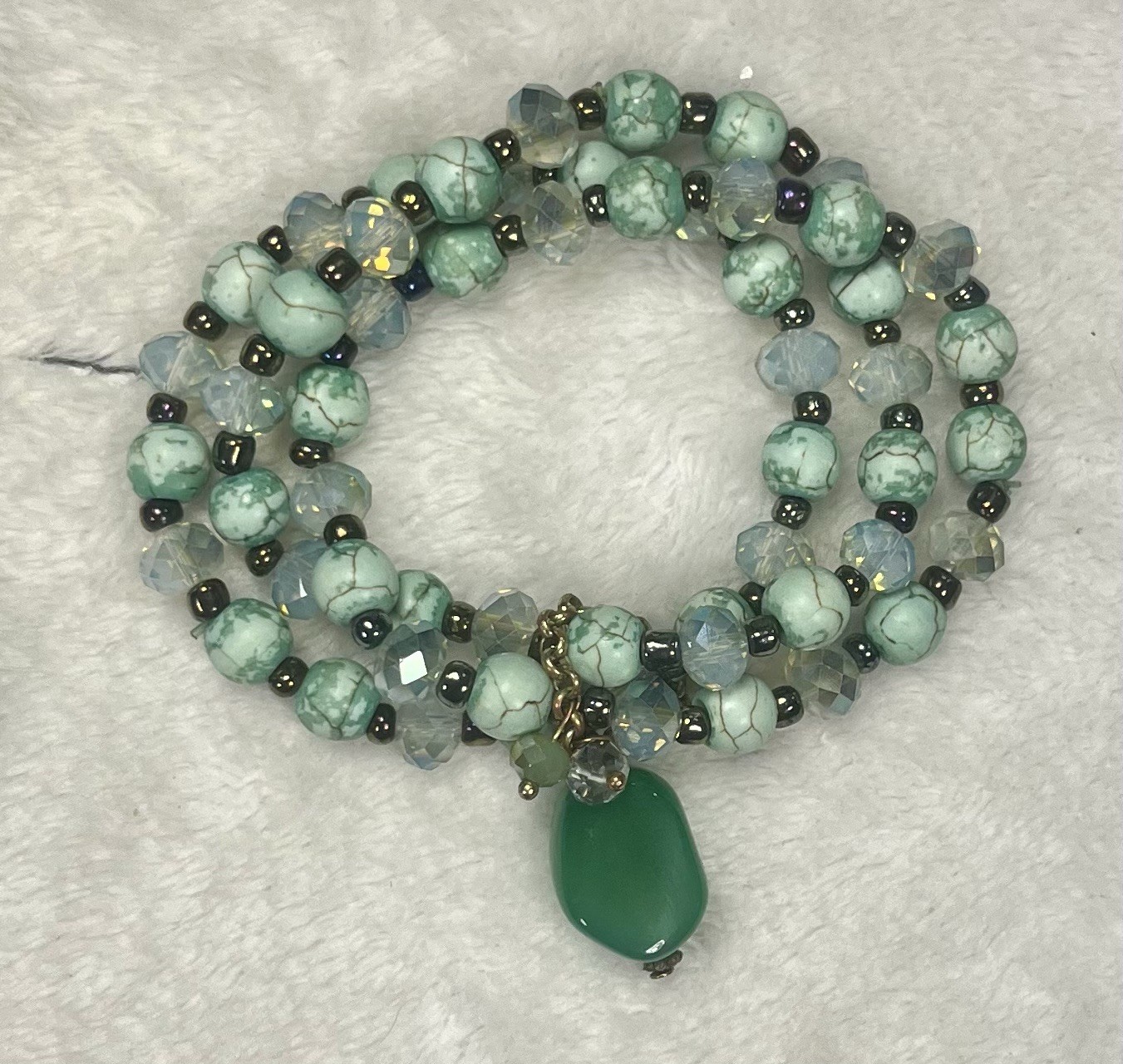 Vintage Costume Jewelry Bracelets (Stretch, Wrap Around, Glass Beads, Stones)