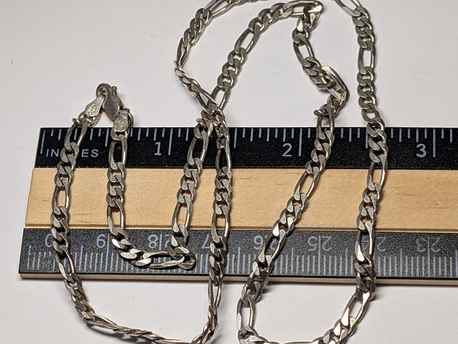 VINTAGE STERLING SILVER NECKLACE HALLMARKED 925 ITALY 19 3/4″ LONG