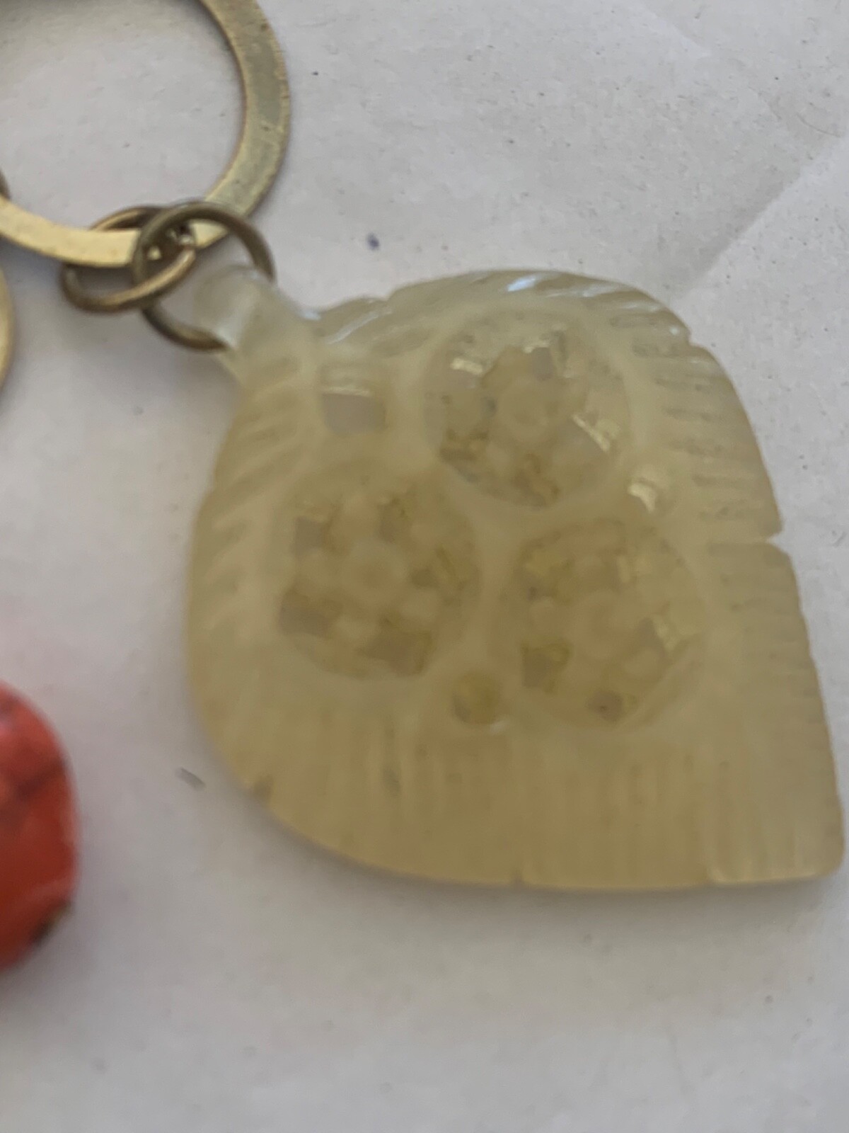 Vintage Metal Link Necklace with Glass and metal Charms stone, faux coin & shell