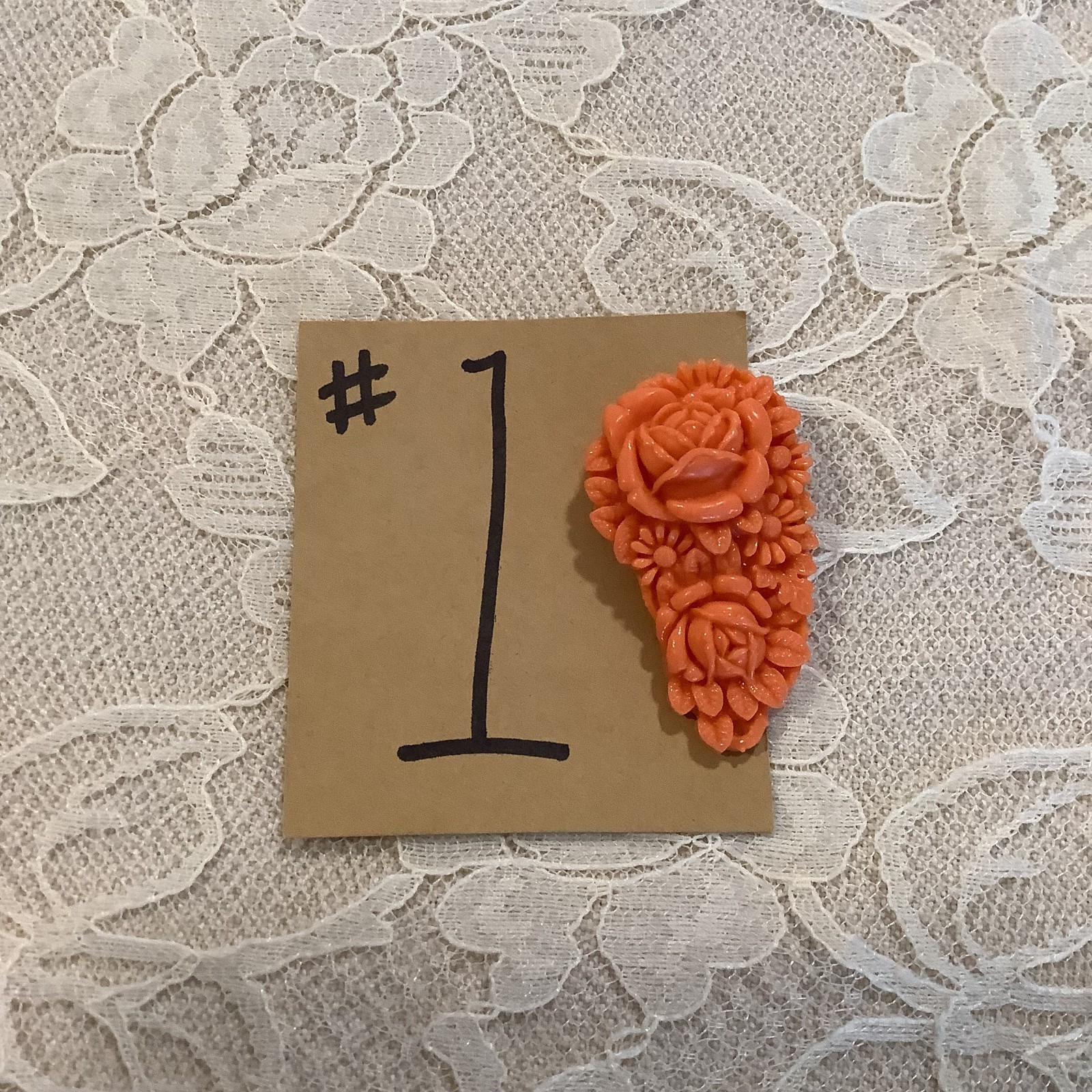 sold Individually – Vintage ornate scarf clips Celluloid metal – Details Below!