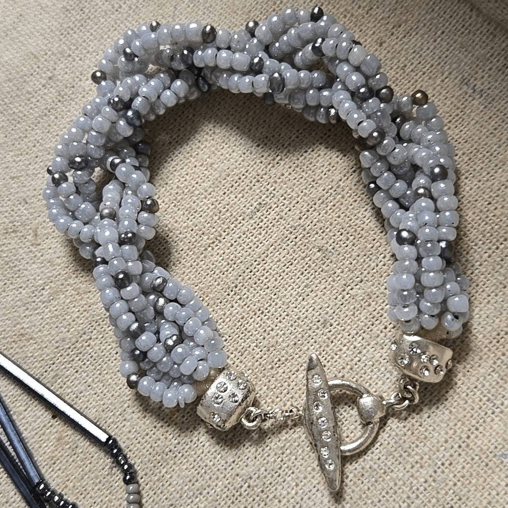 Vintage Silver Concho Beaded Earrings Sigrid Olsen Pearl Bracelet Set