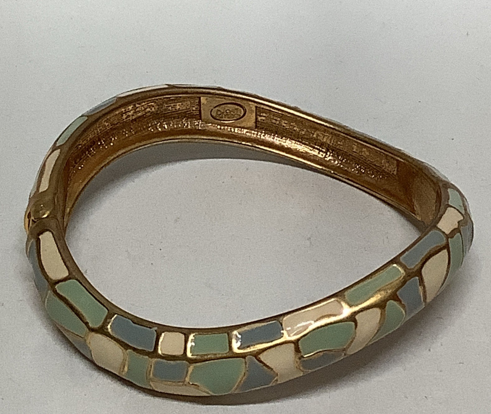 Joan Rivers 2 Multicolor with Rhinestones Hinged Bangle Bracelets (J19)