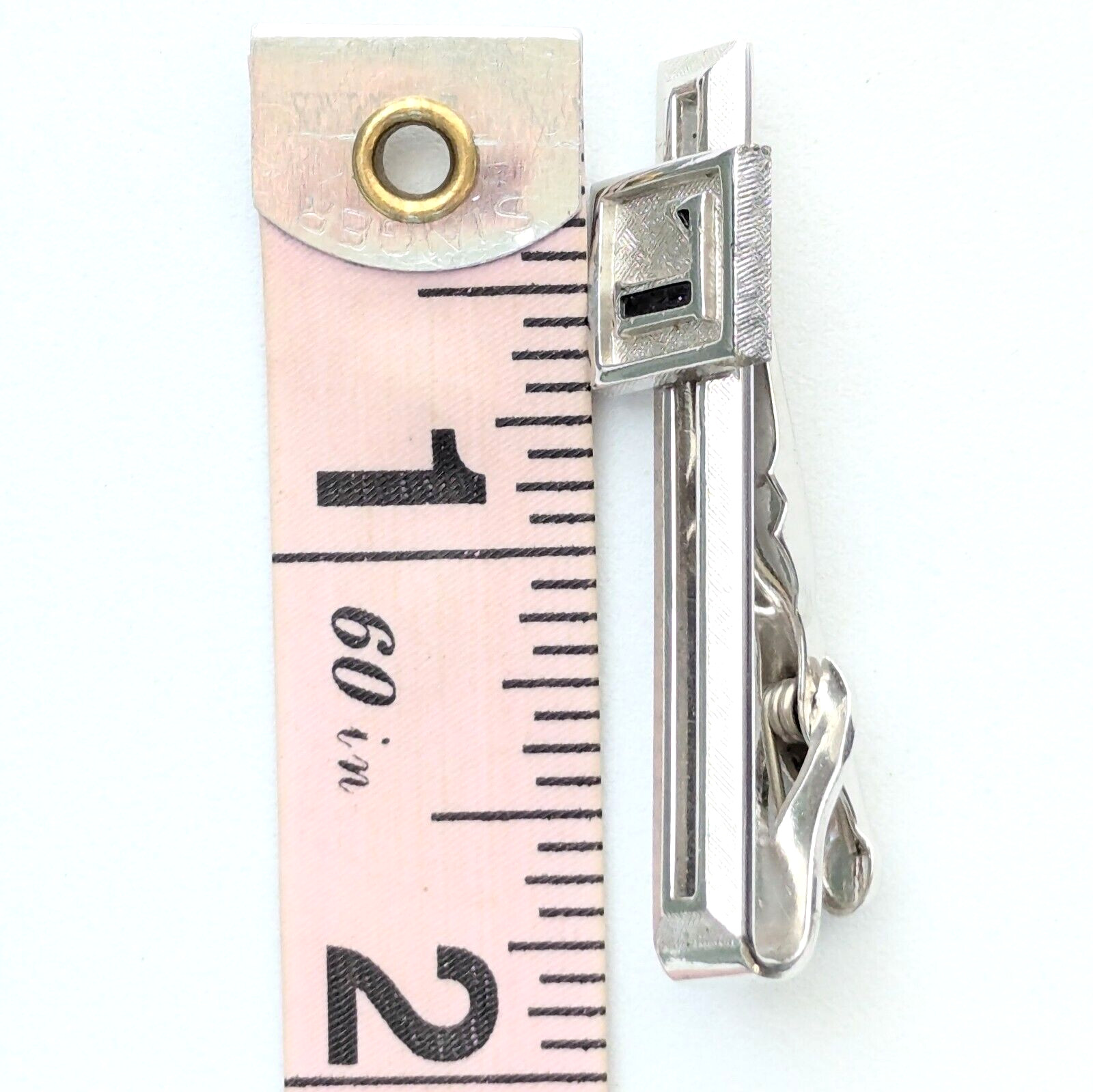 Swank L Initial Tie Clip Signed Mid Century Men’s Suit Formal Accessories