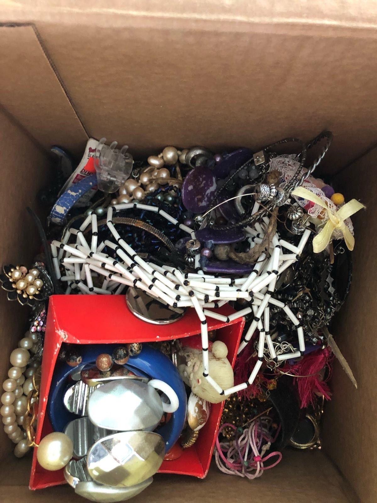 Huge Lot of Vintage to Modern Costume JEWELRY Lot Mixed Tangled , Crafted 6.7lb