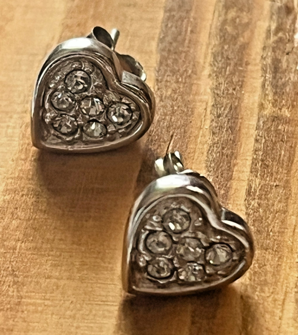Vintage Lot of Two Earrings, Gold-Tone/Silver-Tone, Different Designs, Studs