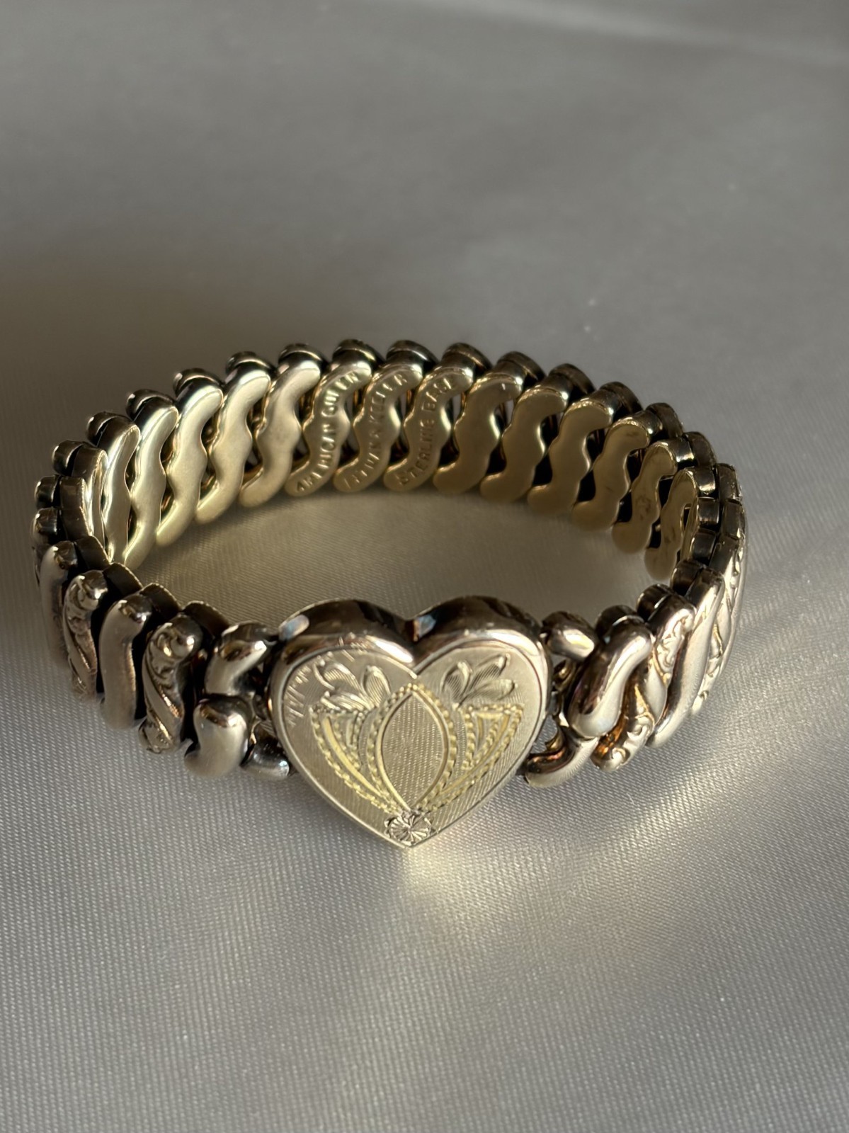 WW2 Pitman Keeler American Queen Sweetheart Expansion Bracelet Sterling Base